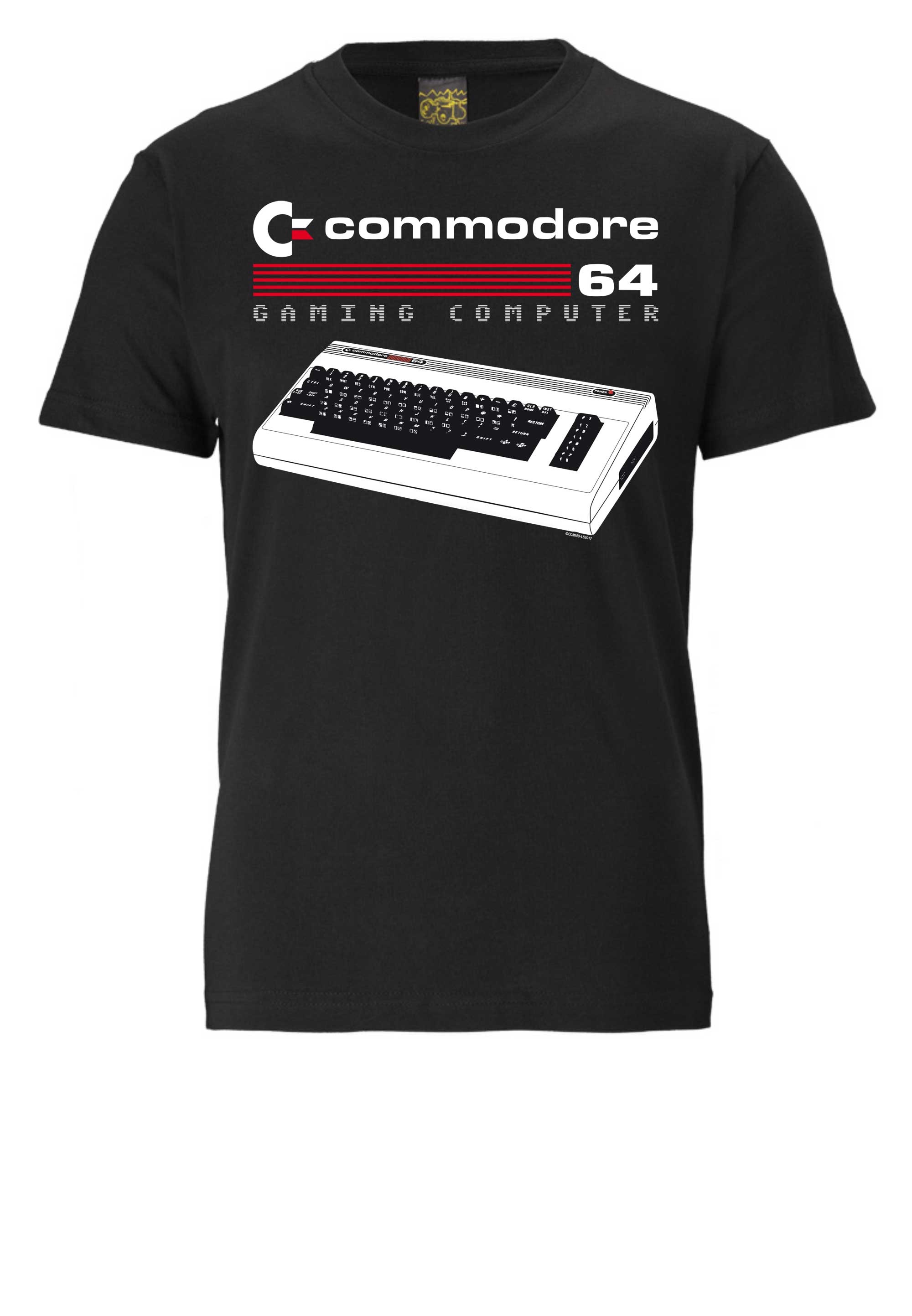 Thumbnail - LOGOSHIRT T-Shirt "Commodore 64", mit lizenziertem Originaldesign