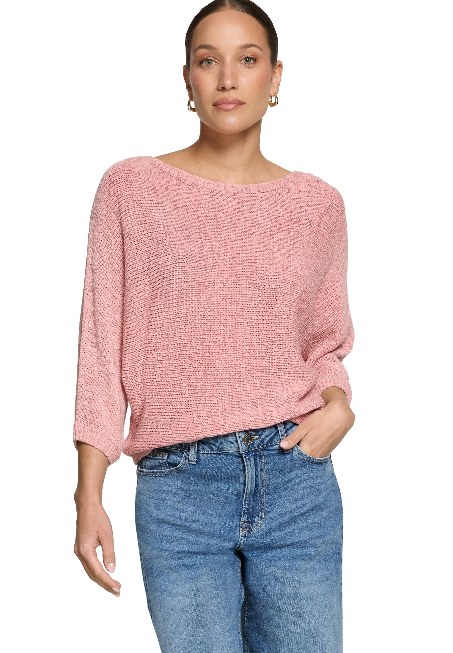 Zero Strickpullover "Damen mit Fledermausärmeln" 1 Gerippt günstig online kaufen