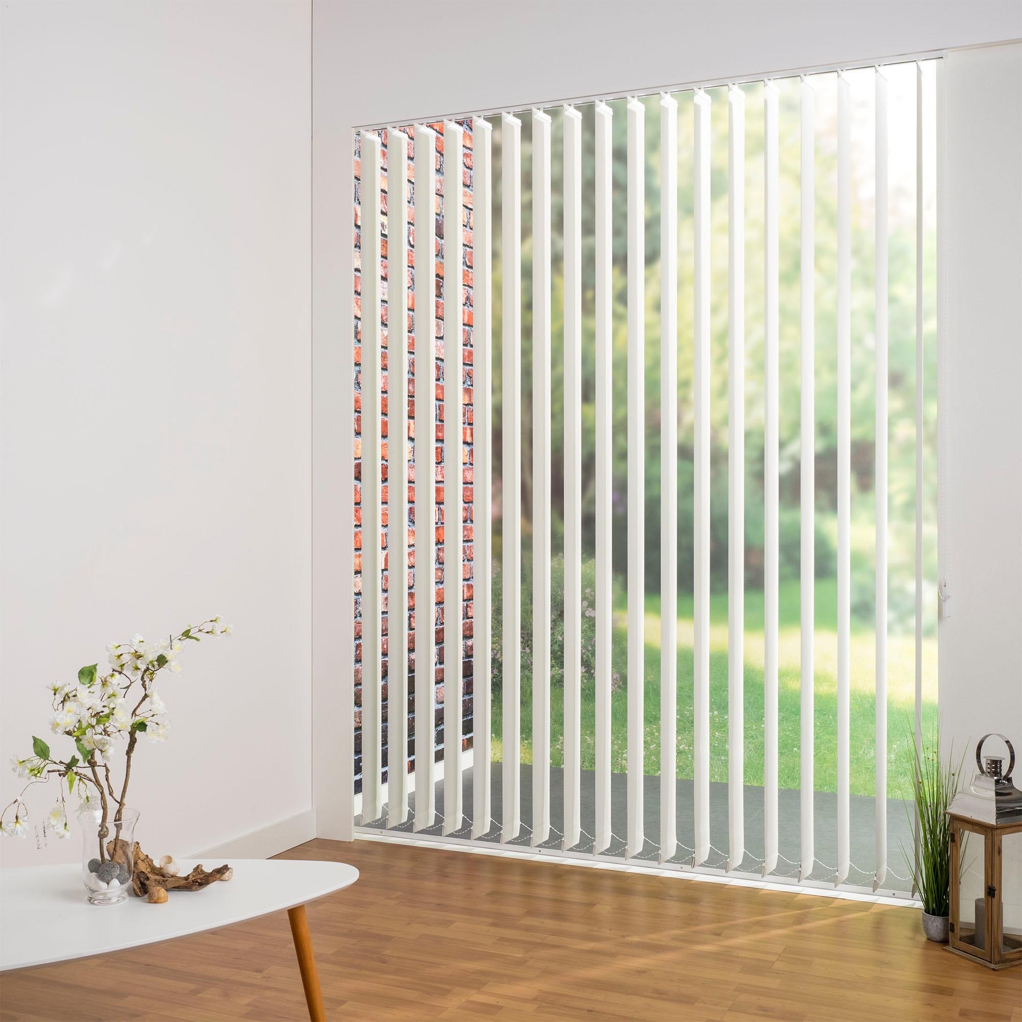 Liedeco Lamellenvorhang »Lamellenvorhang Vertikalanlage Verdunkelung - 127 mm Lamelle«, (1 St.), Kürzbare Vertikalanlage Verdunkelung