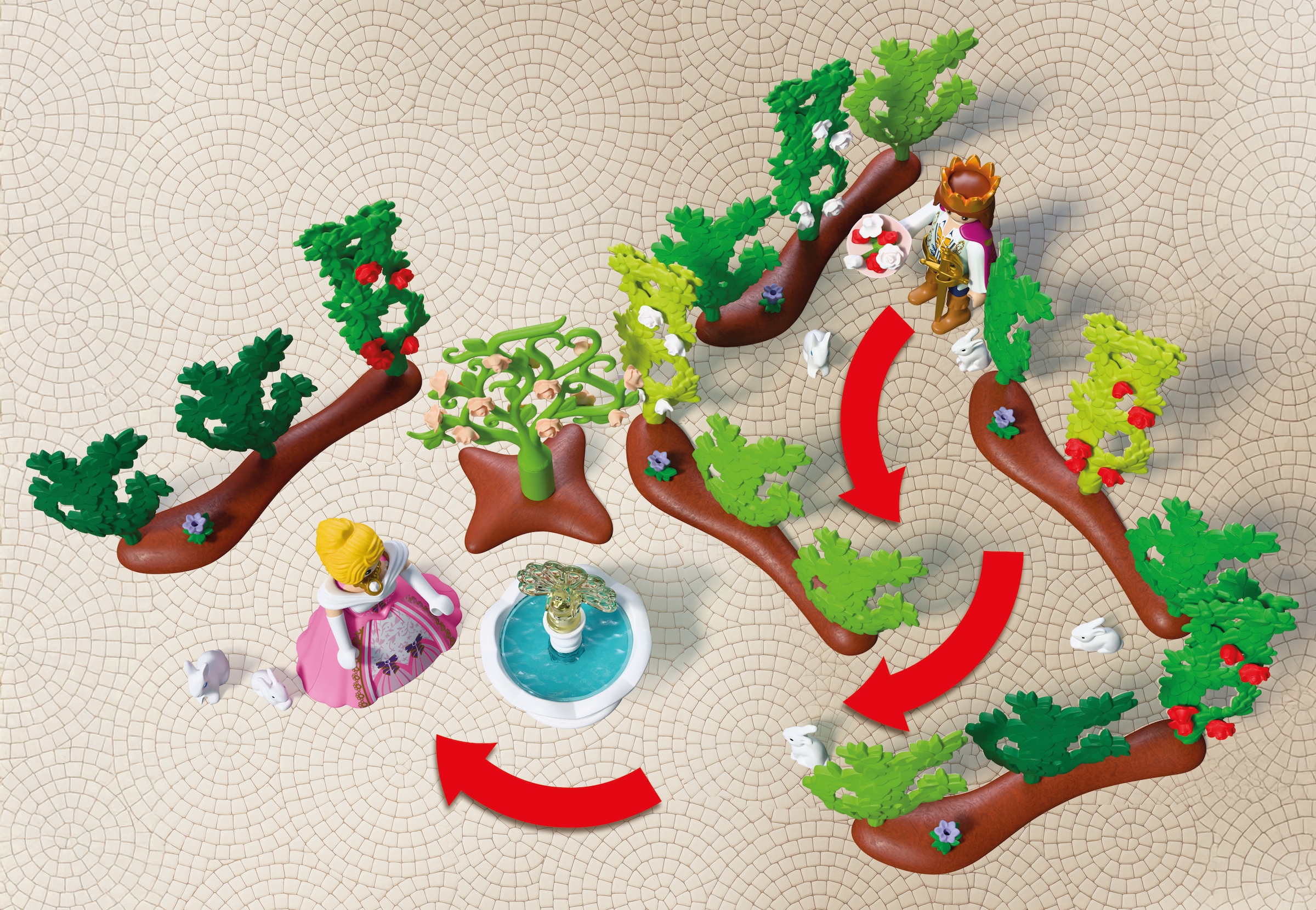 Playmobil® Konstruktions-Spielset »Königlicher Irrgarten (72053), Princess« Made in Europe