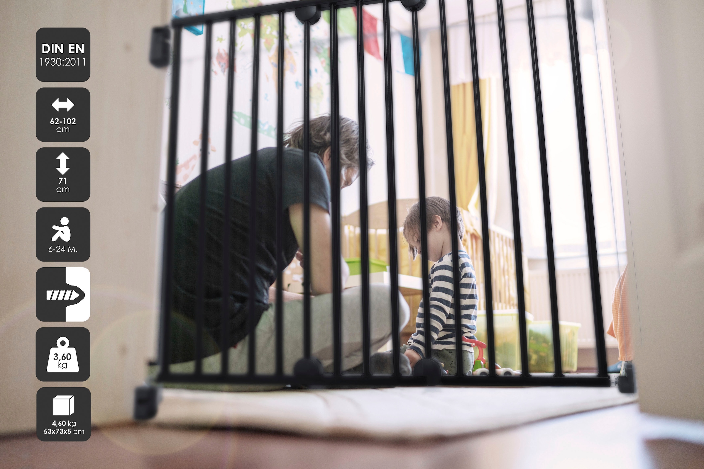 BabyGo Türschutzgitter »Baby Secure, schwarz«