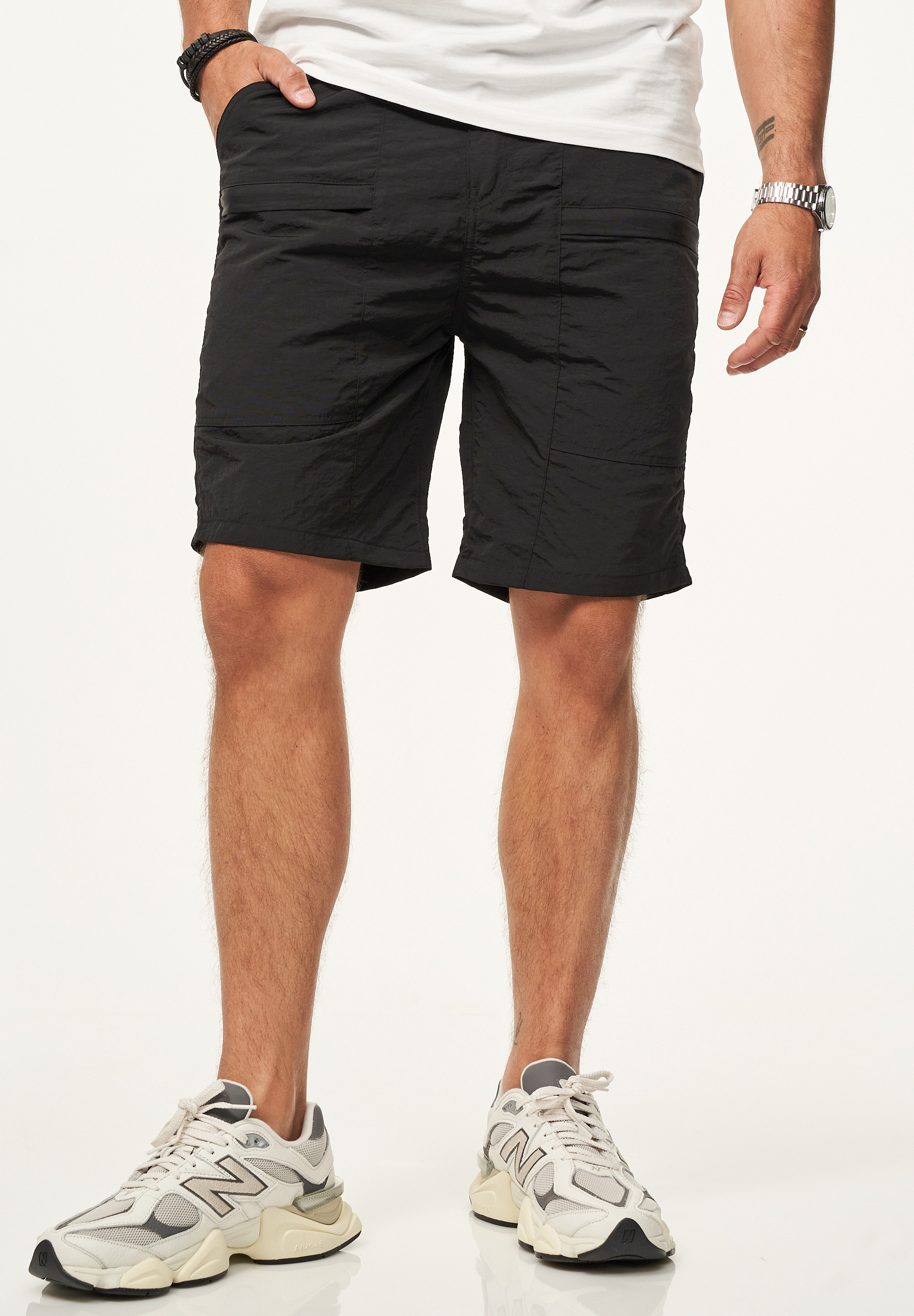 SOULSTAR Trekkingshorts "SOULSTAR Trekkingshorts aus 100% Nylon - Leichte Trekkingshorts für Herren" Kurze Hose Sporthose mit elastischem Bund als Funktionsshorts