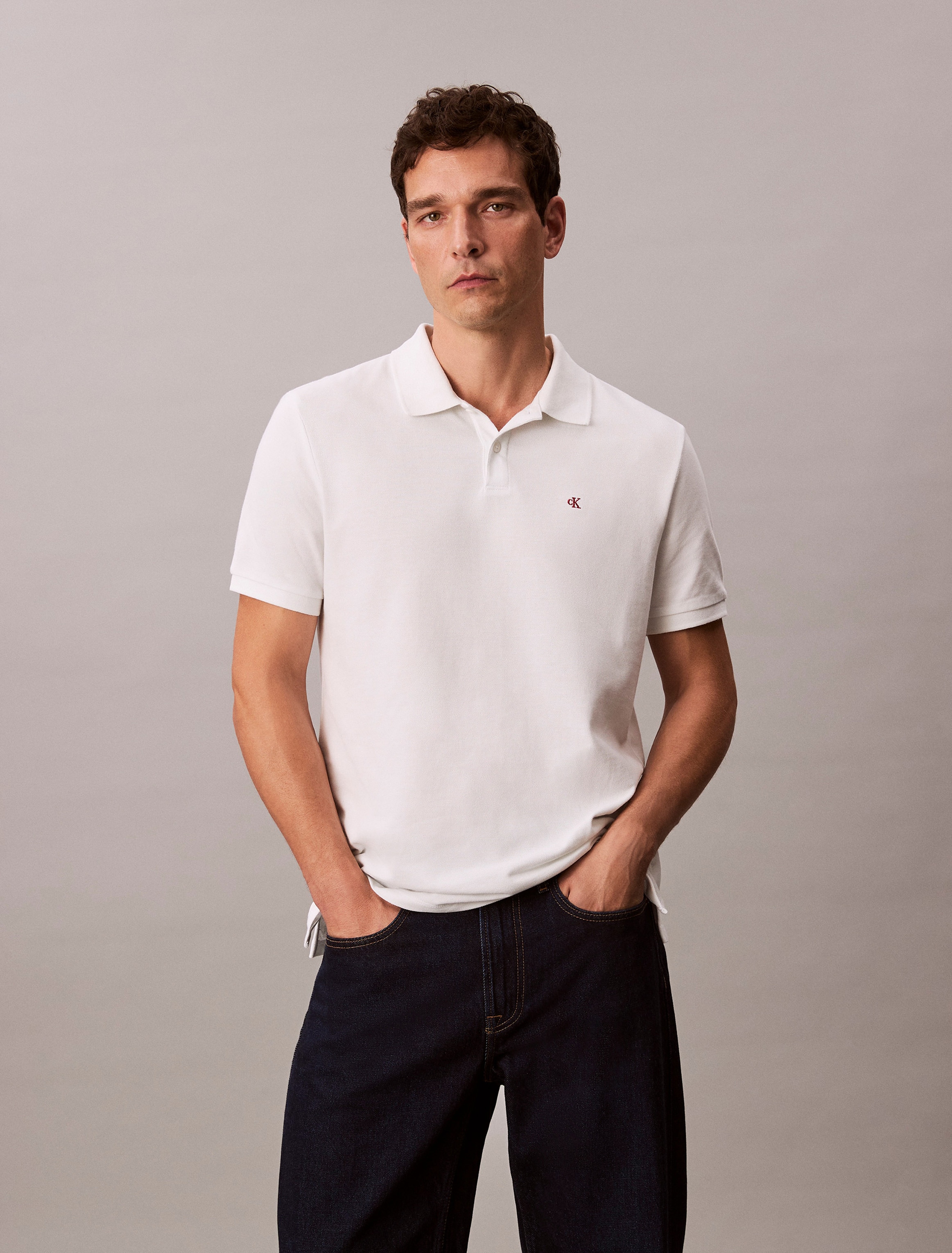 Calvin Klein Jeans Poloshirt »SS CASUAL PIQUE CLASSIC POLO«, Mit Rundhalsausschnitt