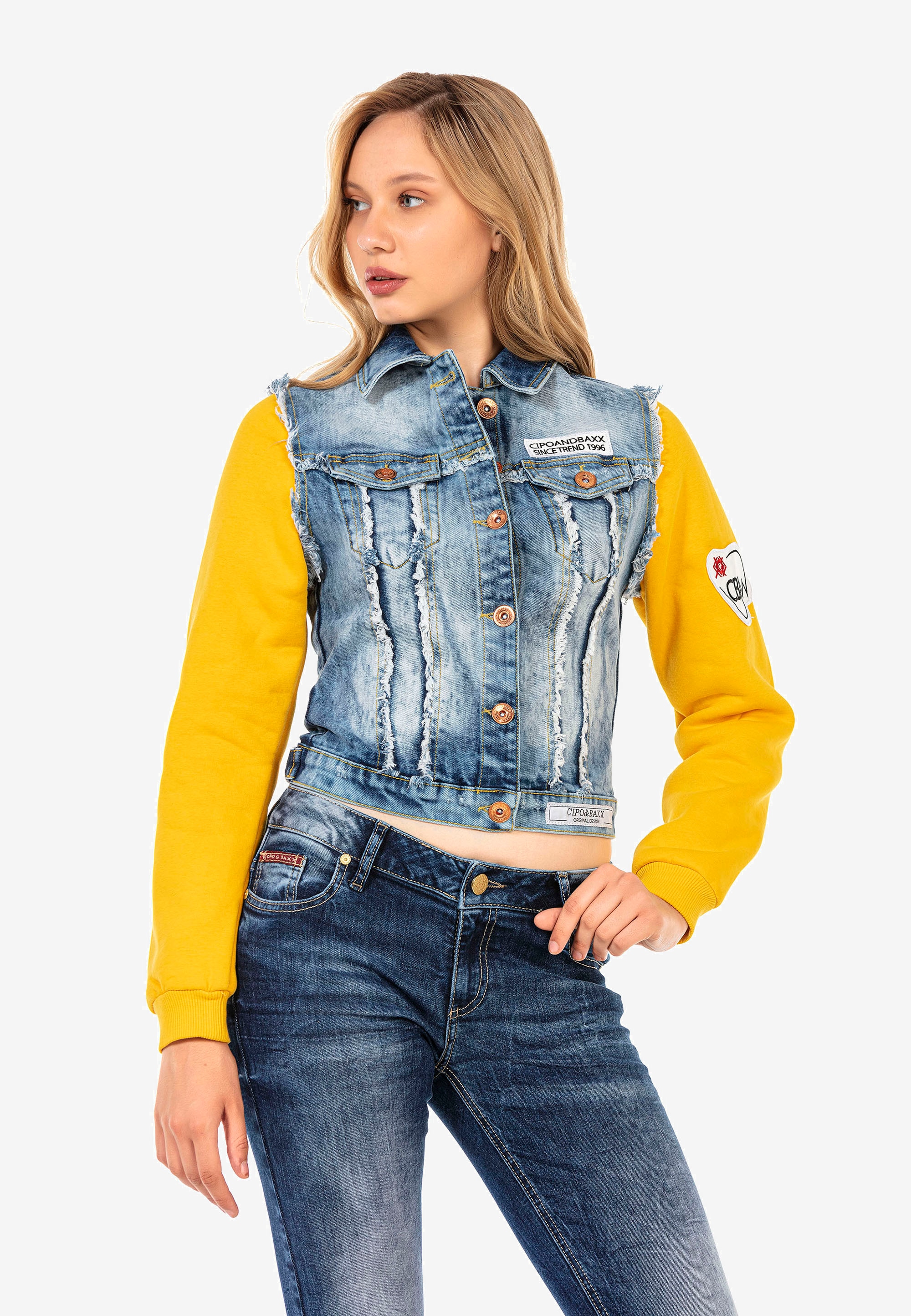 Cipo & Baxx Jeansjacke, im sportlichen Look