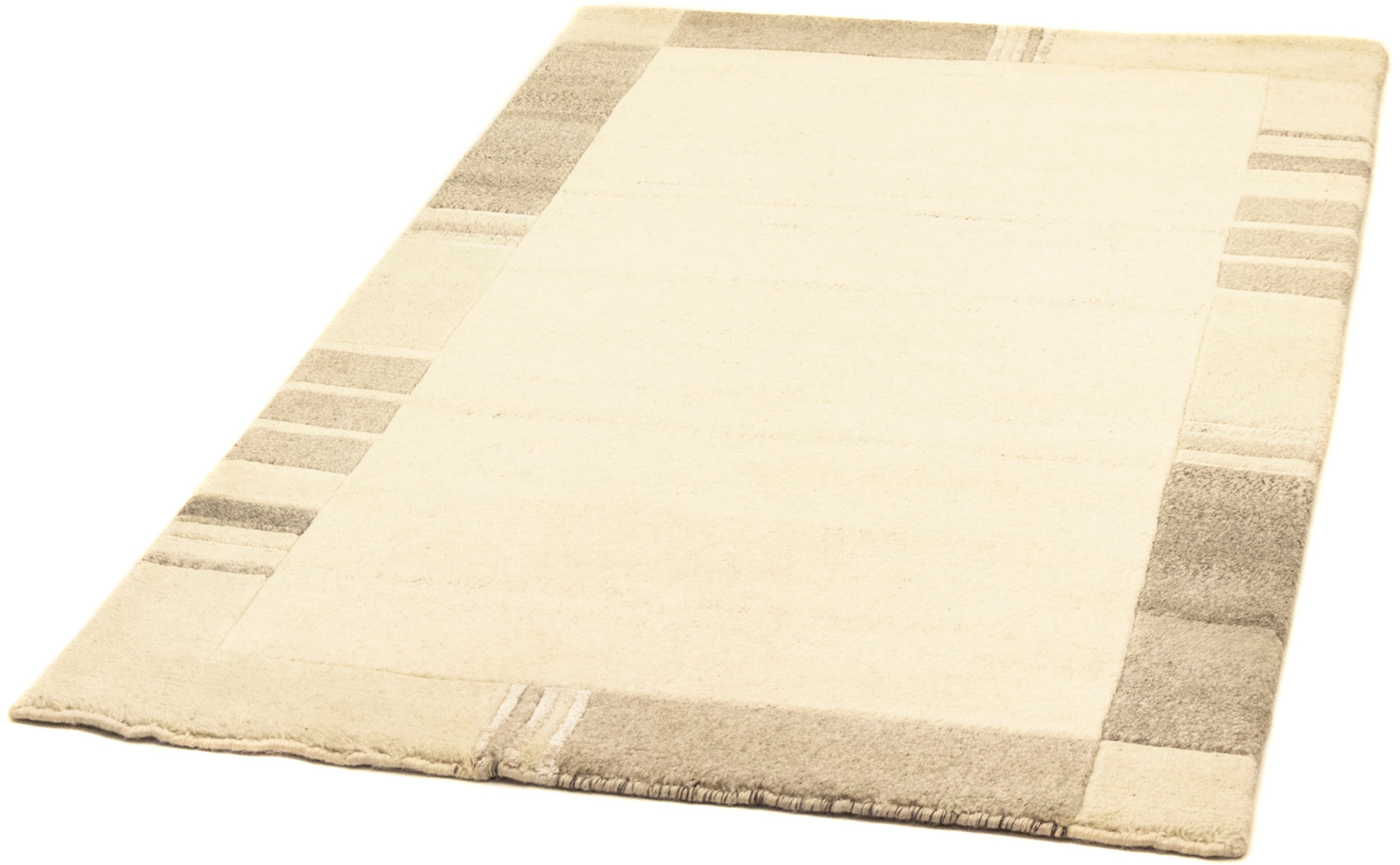 Wollteppich »Nepal - 156 x 91 cm - beige«, rechteckig, Wohnzimmer, Handgeknüpft,...