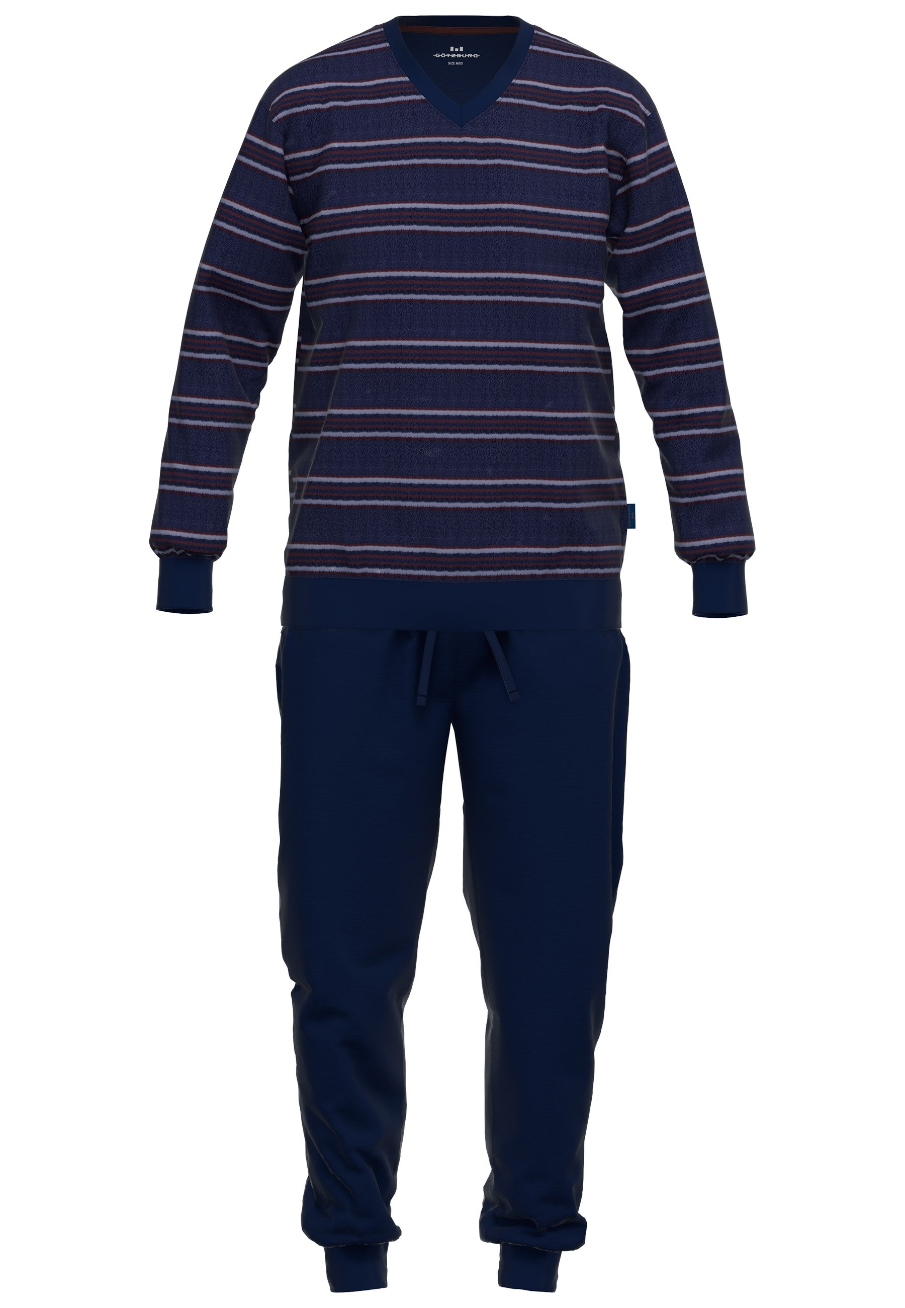 GÖTZBURG Pyjama "Zartbitter", (2 tlg.), V-Ausschnitt, Langarm, elastische B günstig online kaufen