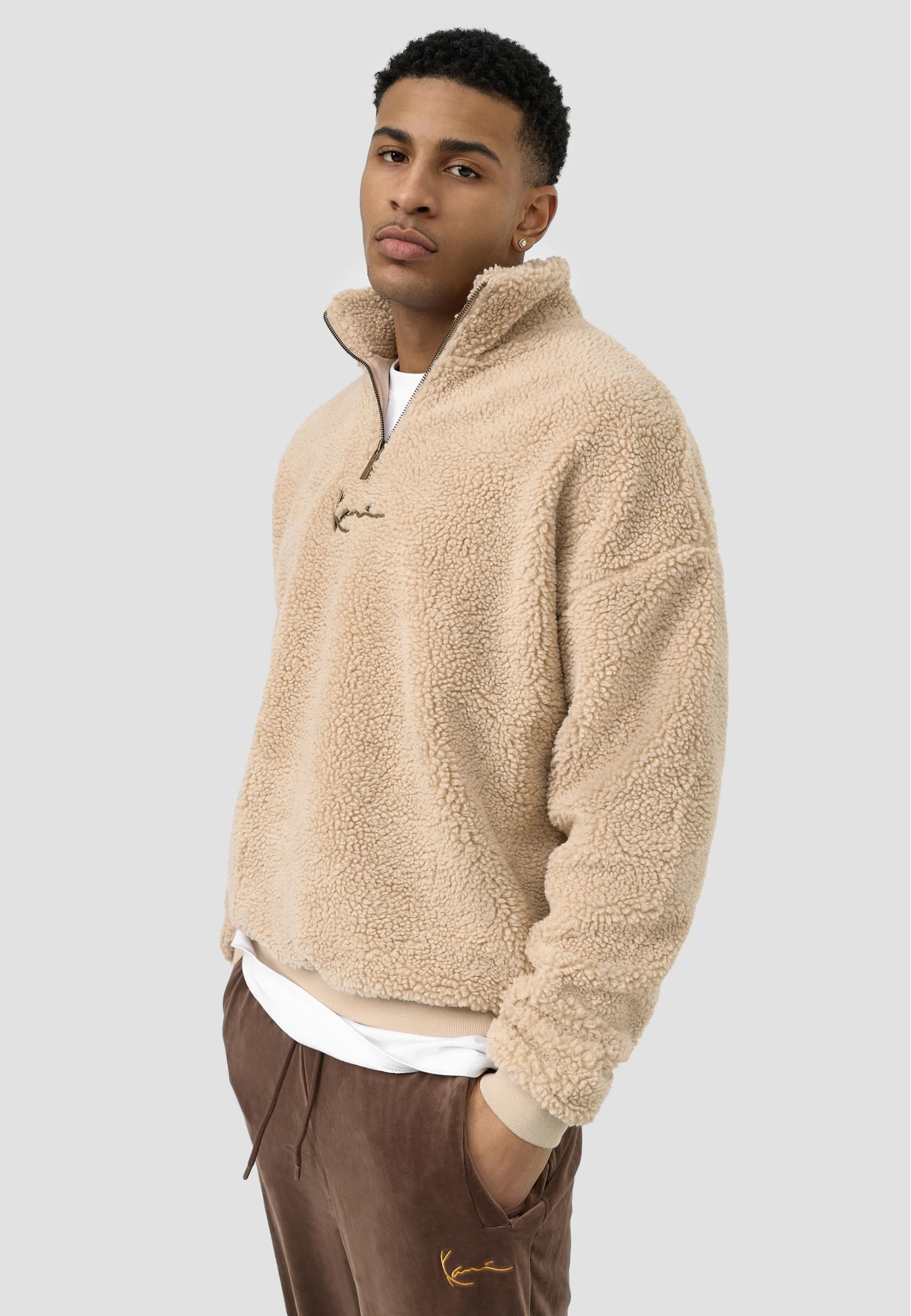 Karl Kani Rundhalspullover »Karl Kani Herren KM213-063-1 Small Signature Teddy Troyer«, (1 tlg.)