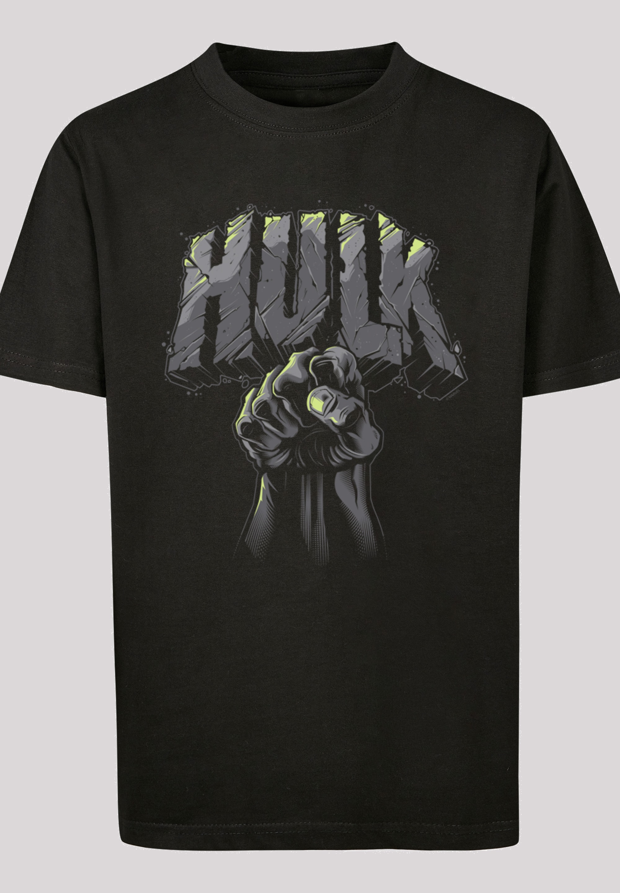 Kurzarmshirt »F4NT4STIC Kinder Marvel Hulk Punch Logo -BLK with Kids Basic Tee«