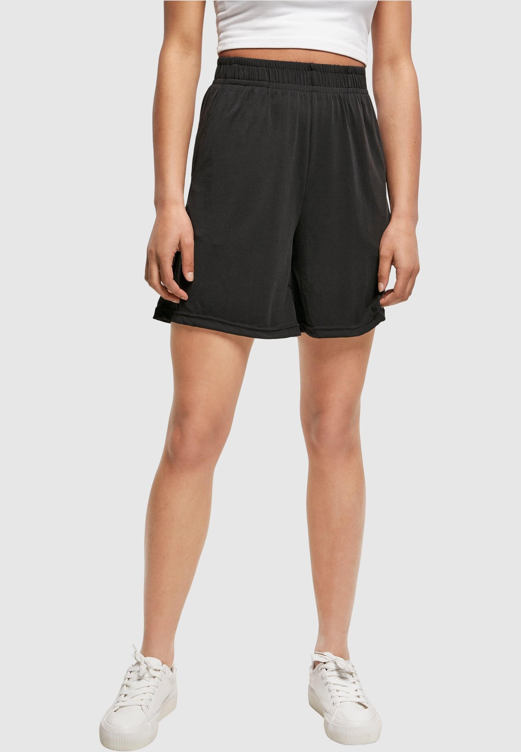 URBAN CLASSICS Stoffhose »Urban Classics Damen Ladies Modal Shorts«, (1 tlg.)