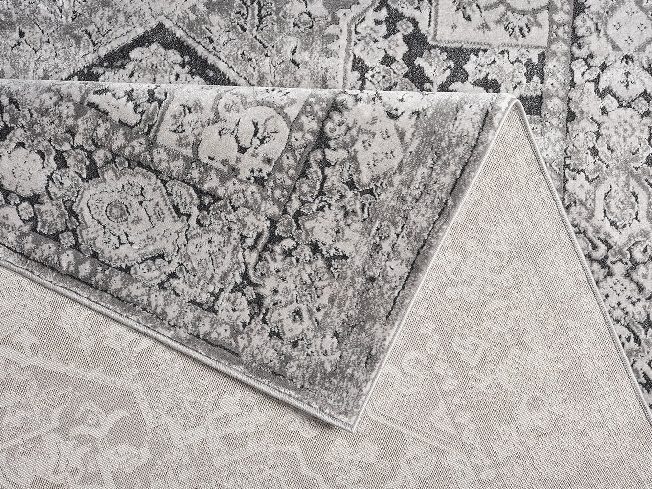 my home Teppich »Kylan, Hoch-Tief-Struktur, dezenter Glanz« rechteckig 9 mm Höhe dezenter Glanz, Schrumpf-Garn-Effekt, im Vintage-Look, dichte Qualität