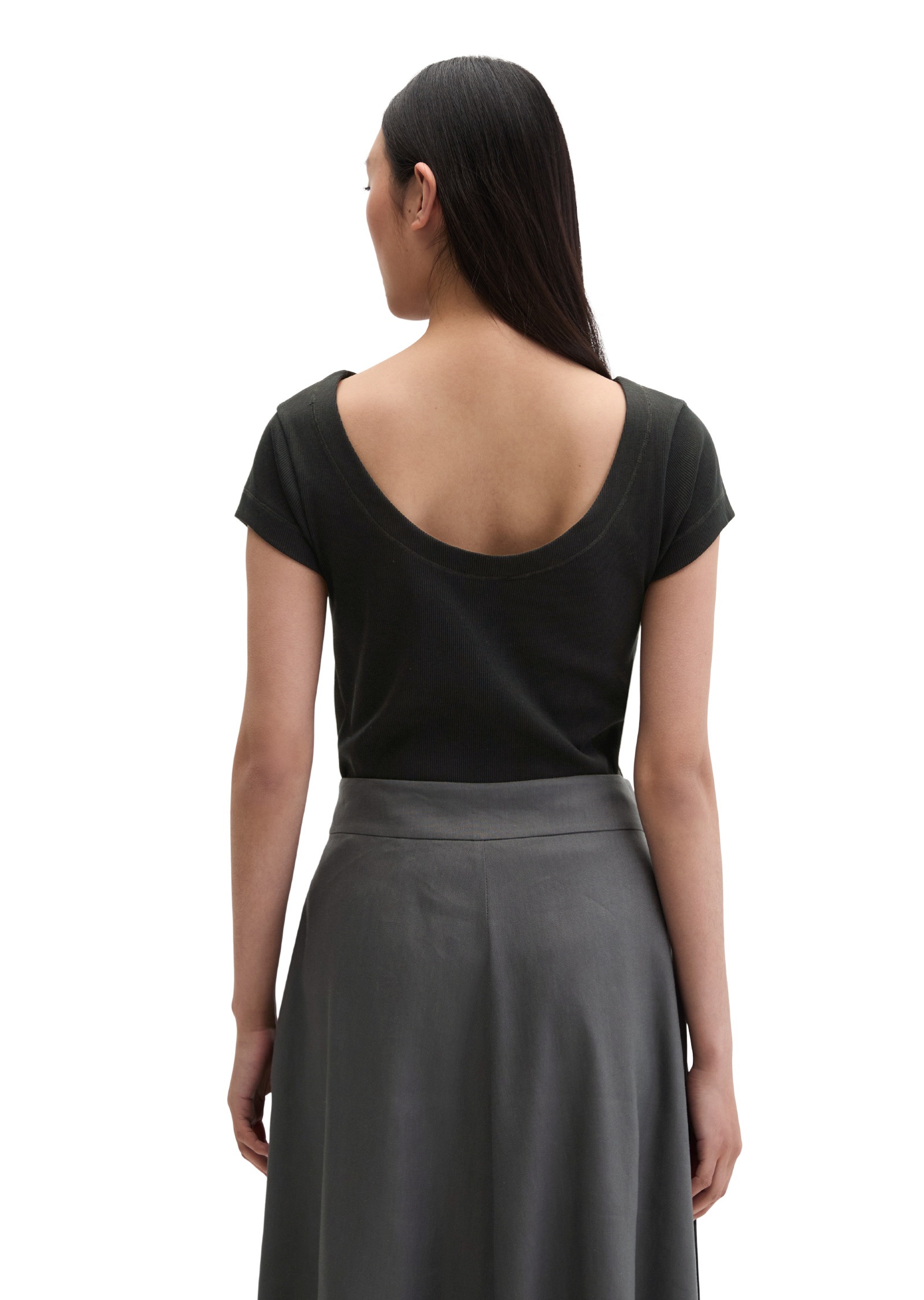 Marc O'Polo T-Shirt »aus elastischem Rippjersey«