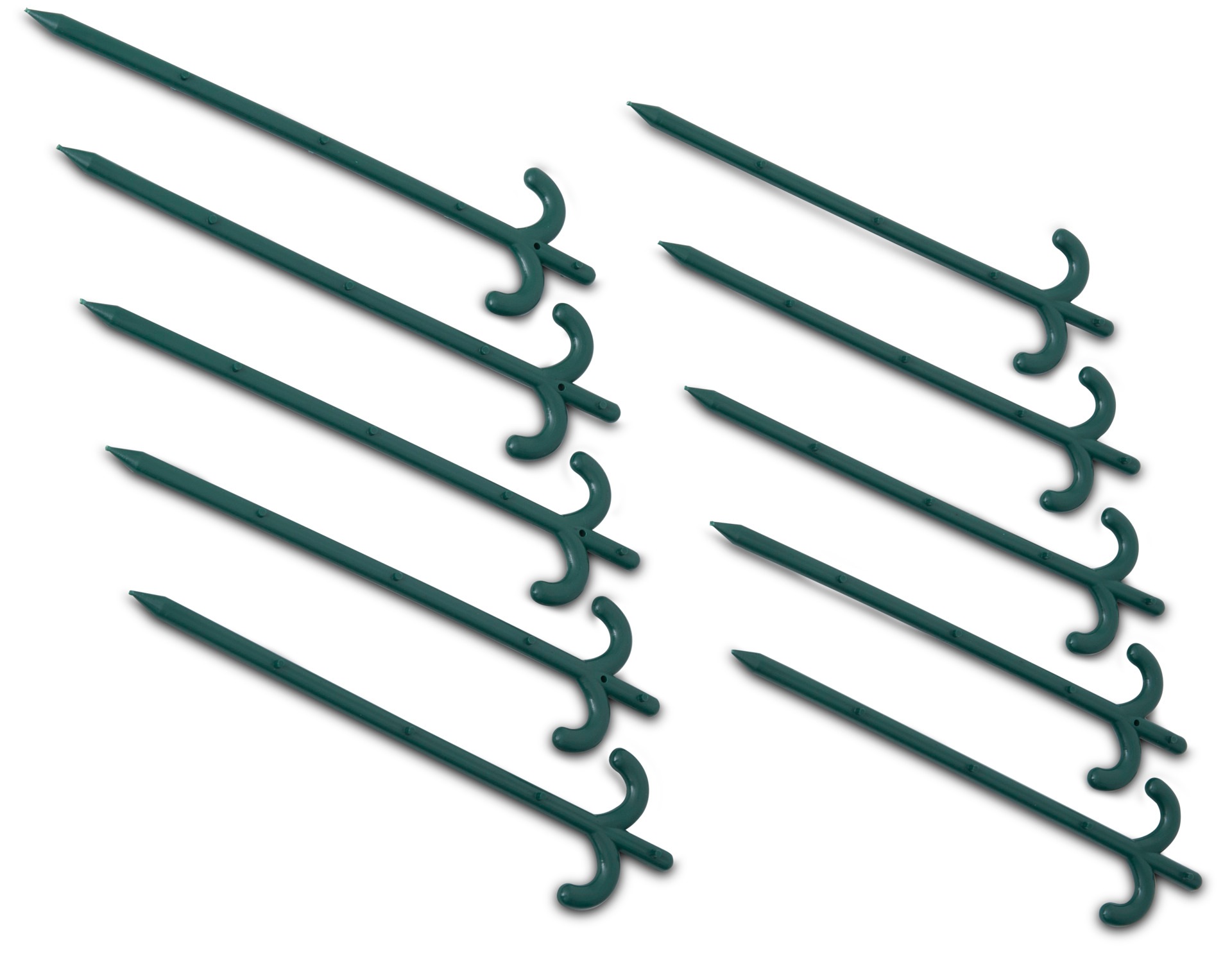 Windhager Gartenvlies "Vielzweckstäbe universell einsetzbar, 10 Stk." Packung, 10 Stk. tlg. Erdspieß für Folien und Vlies, 25 cm, grün