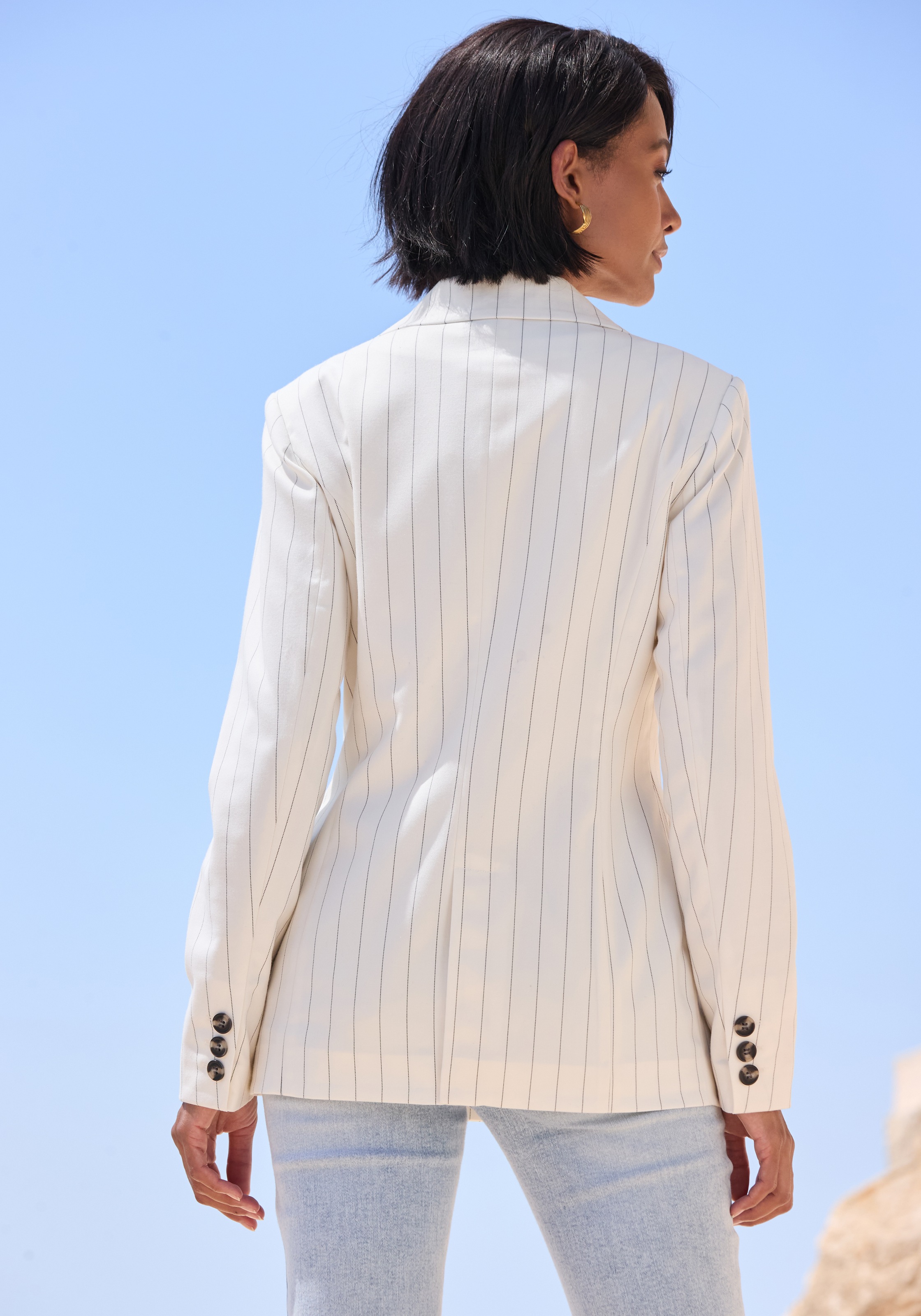 French Connection Longblazer Nadelstreifenblazer