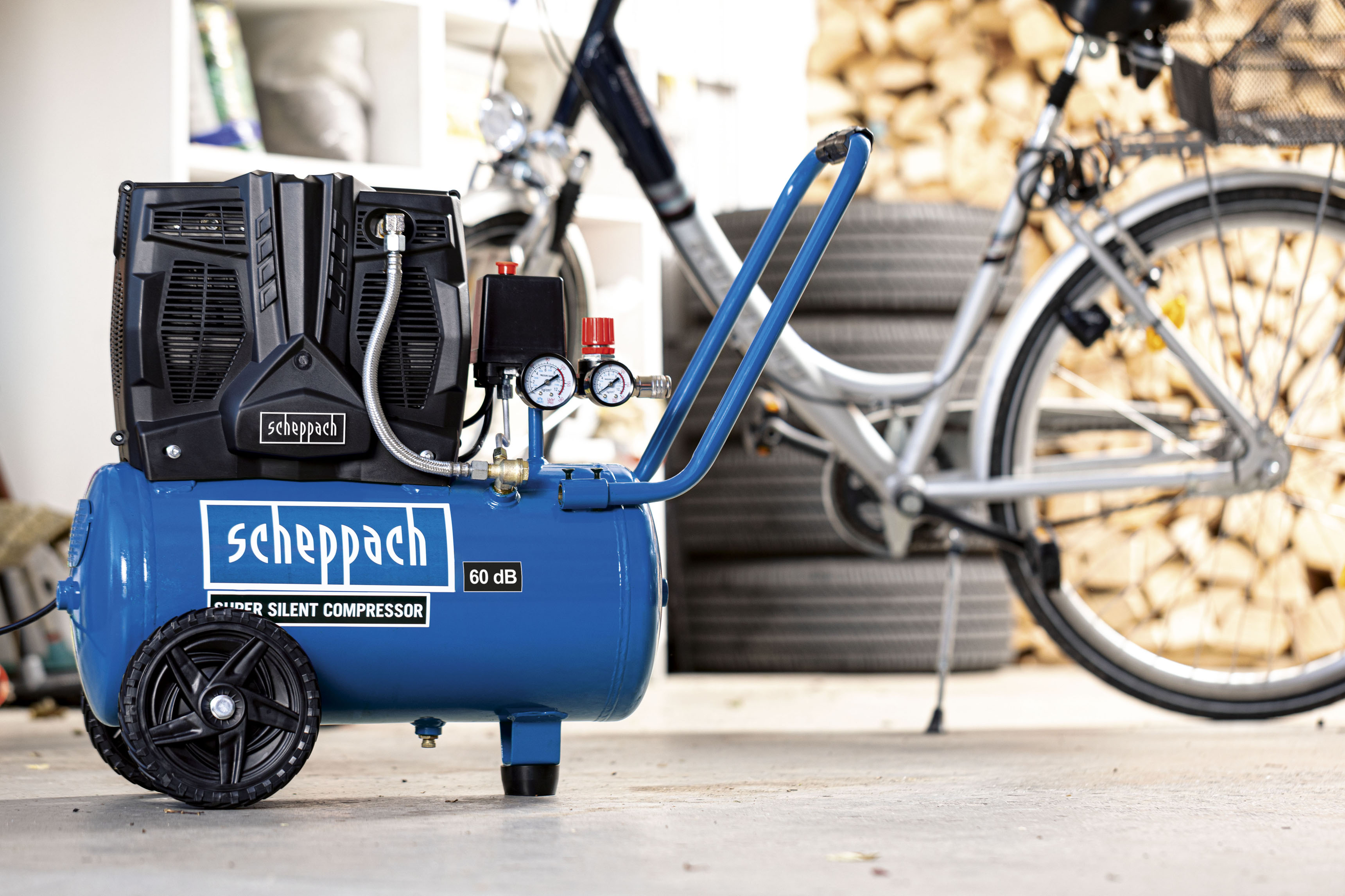 Thumbnail - Scheppach Kompressor "HC25Si – SUPER SILENT", 1100W, 230l/min, 230V/50Hz, ölfrei