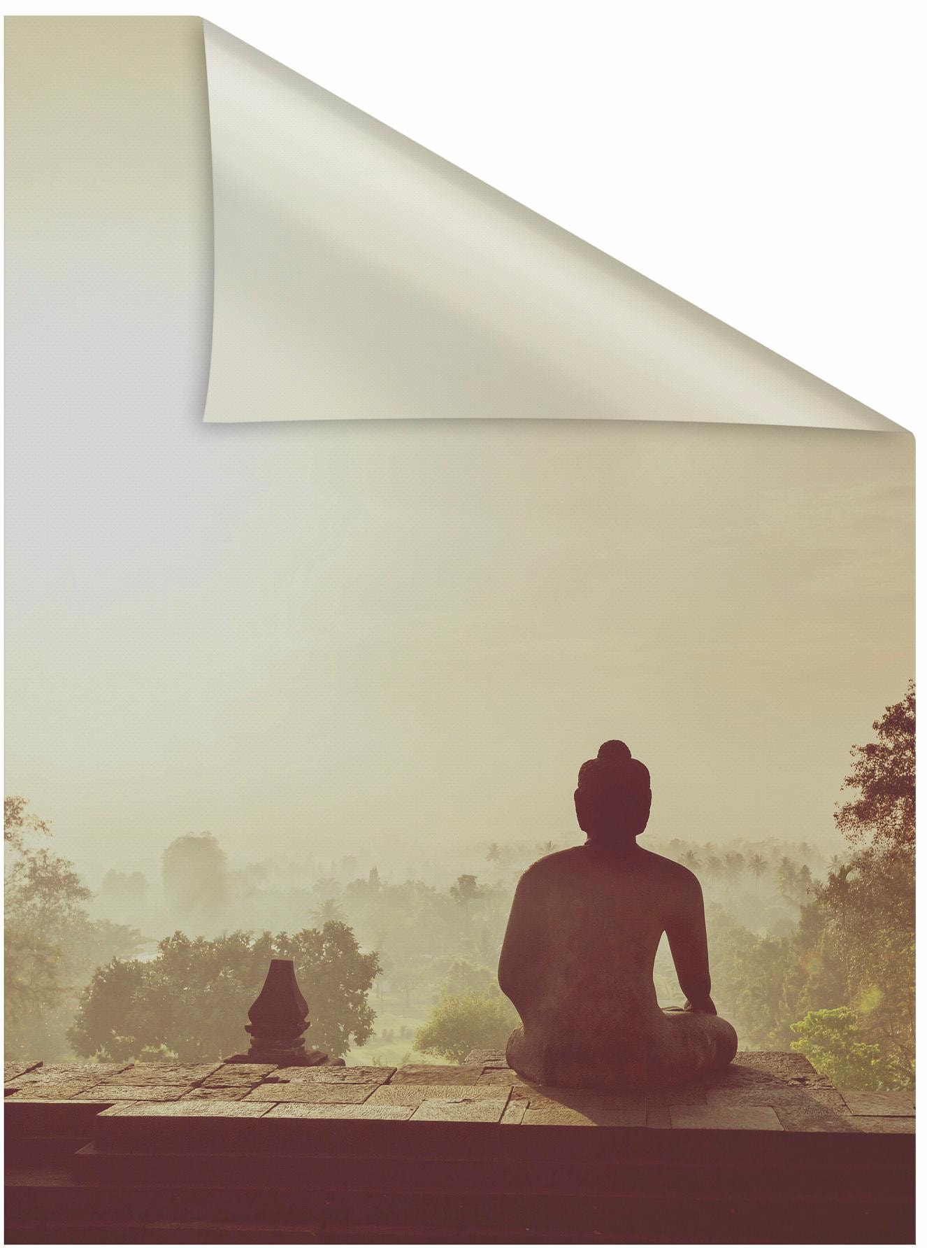 LICHTBLICK ORIGINAL Fensterfolie "Tempel Borobudur" 1 Stk. blickdicht struk günstig online kaufen