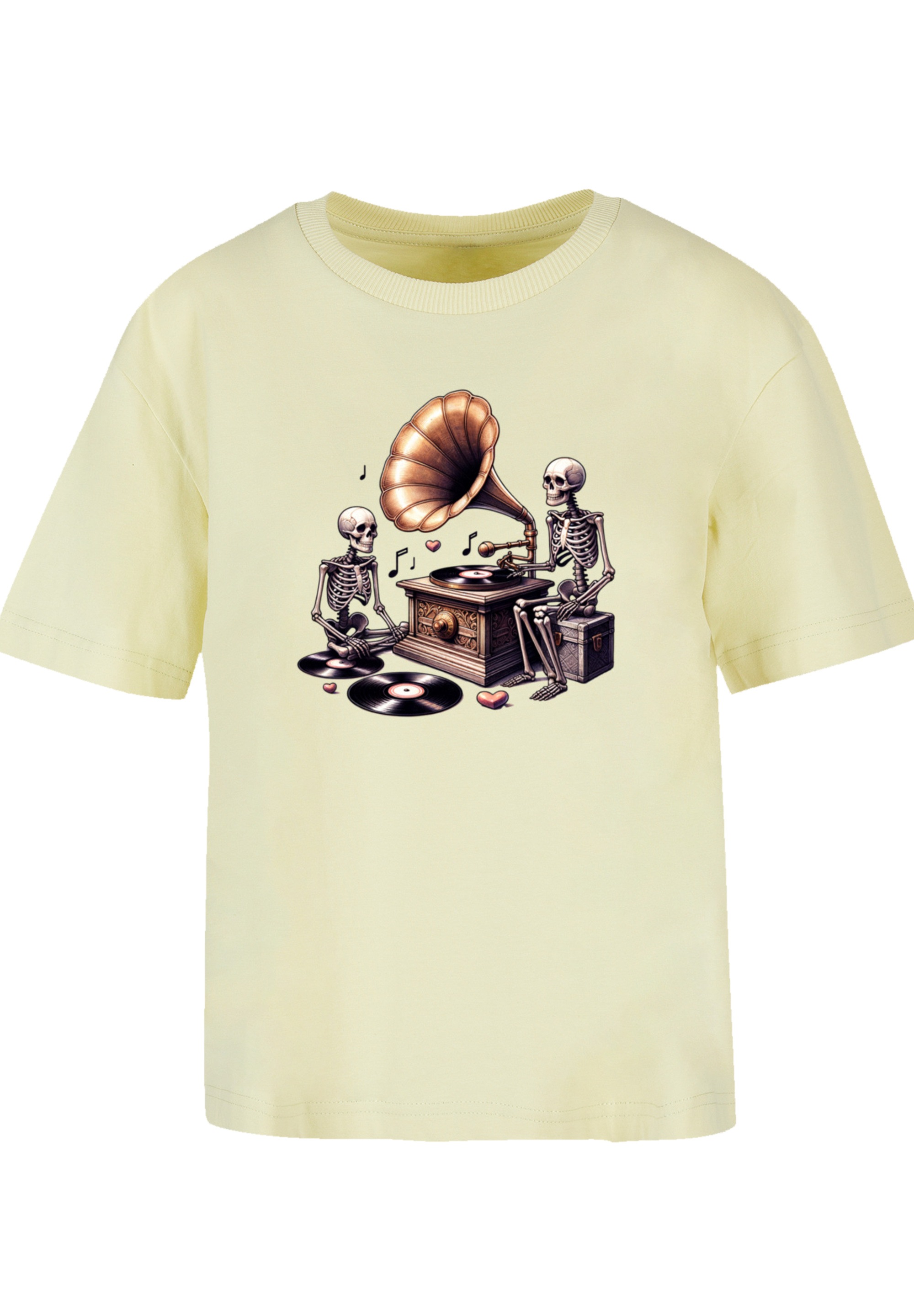F4NT4STIC T-Shirt "Gothic Skeleton Vintage Plattenspieler", Premium Qualitä günstig online kaufen