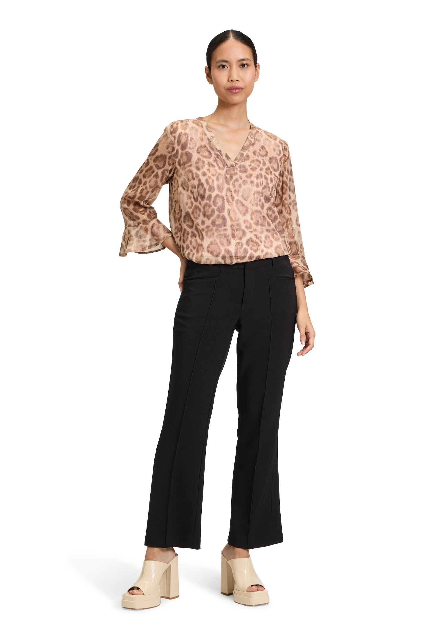 Cartoon Schlupfbluse »Cartoon Damen Casual-Bluse mit Leoprint«