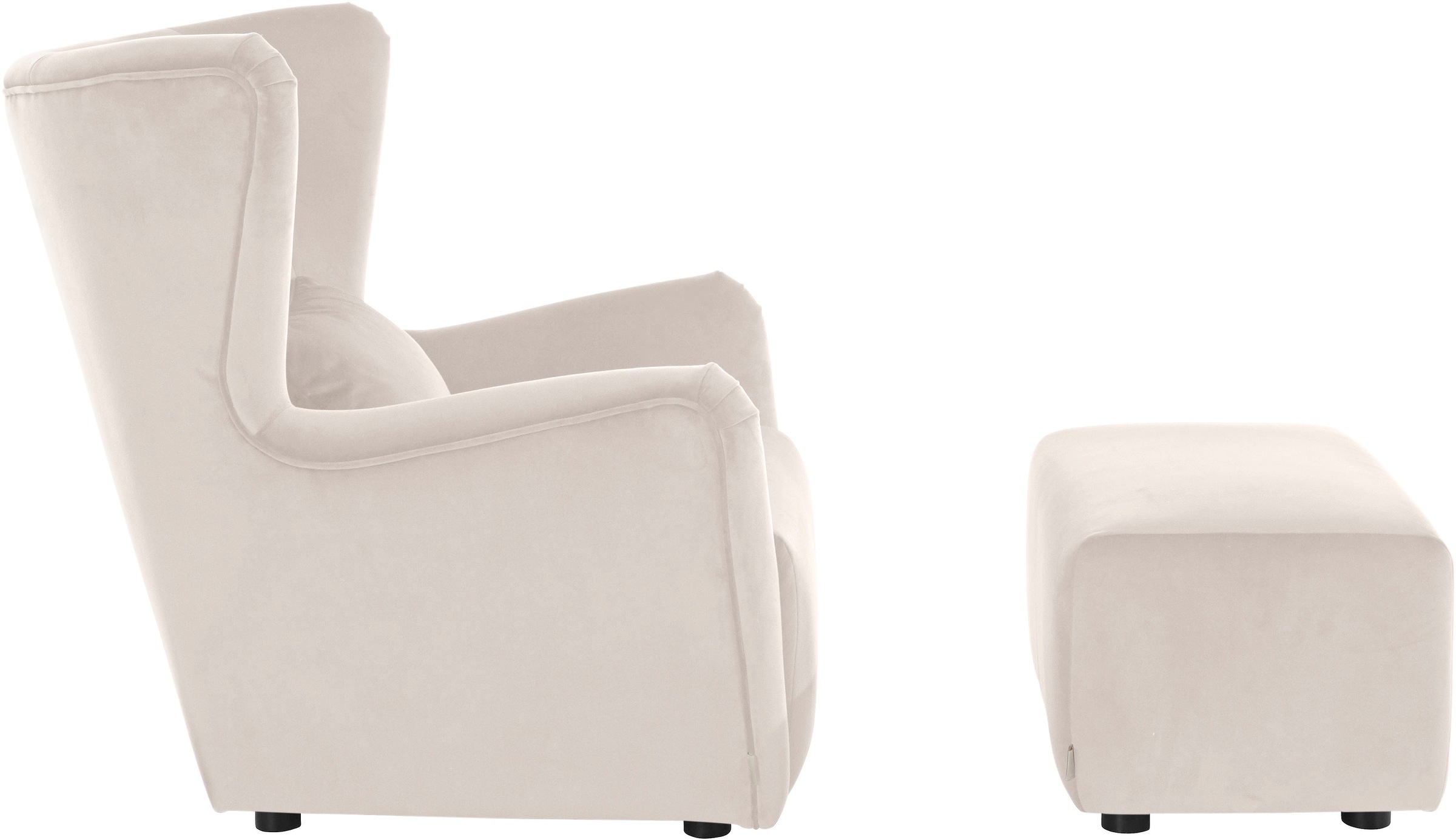 LeGer Home by Lena Gercke Ohrensessel »Levke Sessel«, wahlweise mit oder ohne Hocker