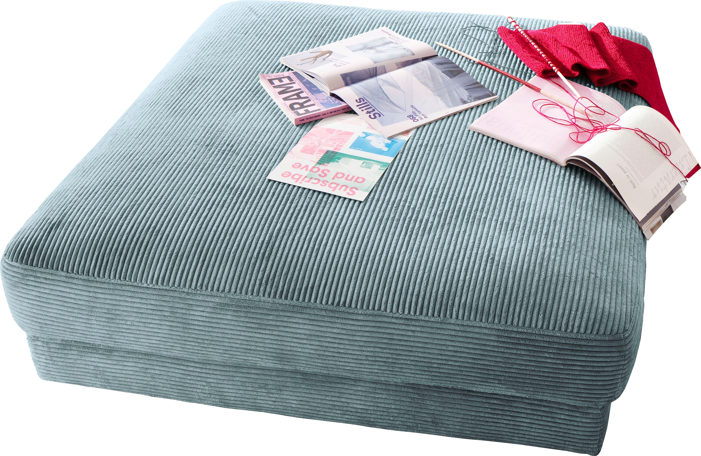 Home affaire Hocker "Enisa" passend zum "Enisa"-Sofa, Bezug in Cord günstig online kaufen