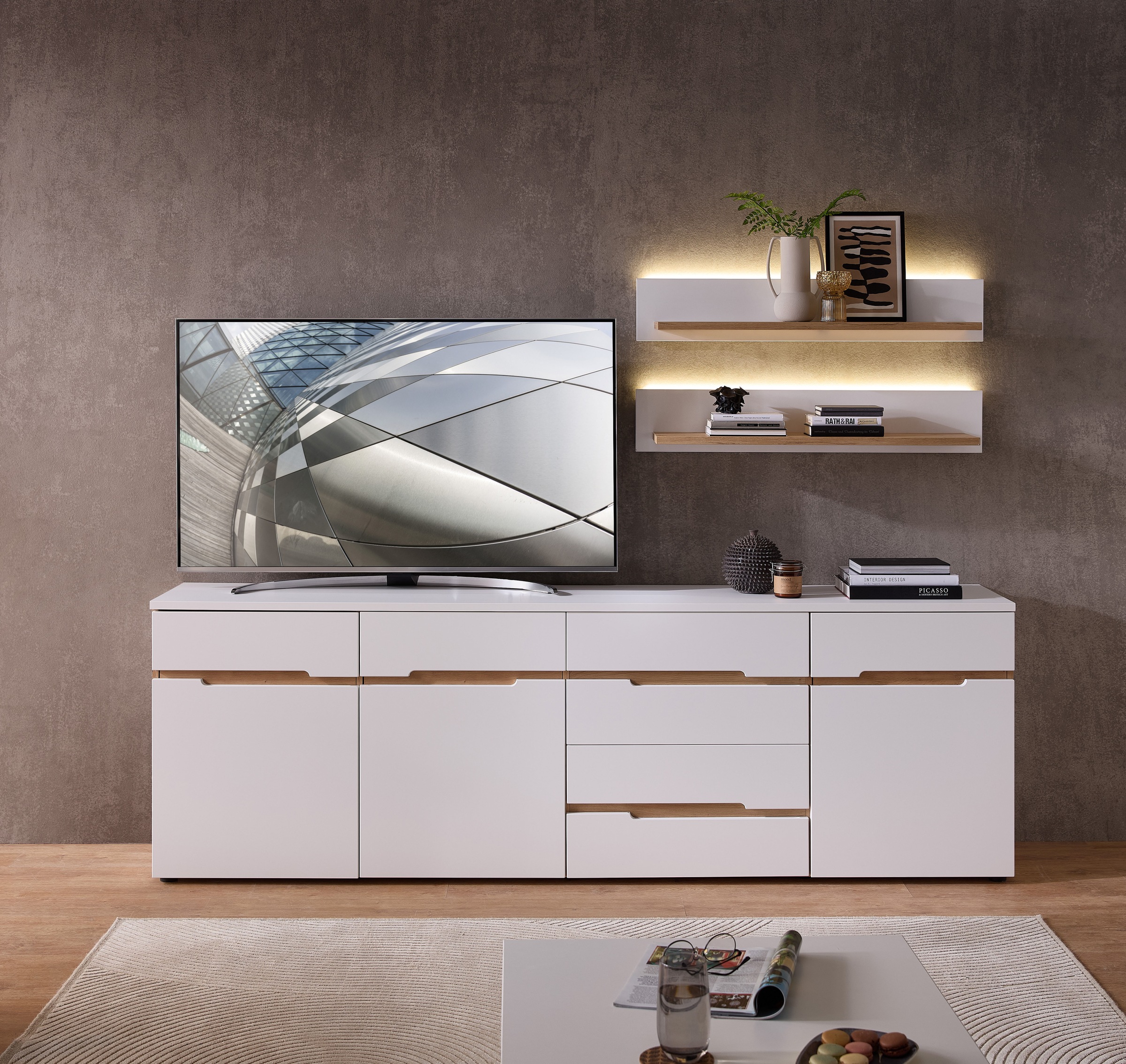 Innostyle TV-Board "TV-Board Memphis, 230x76x44cm (B/H/T)", (1 St.), 3 türi günstig online kaufen