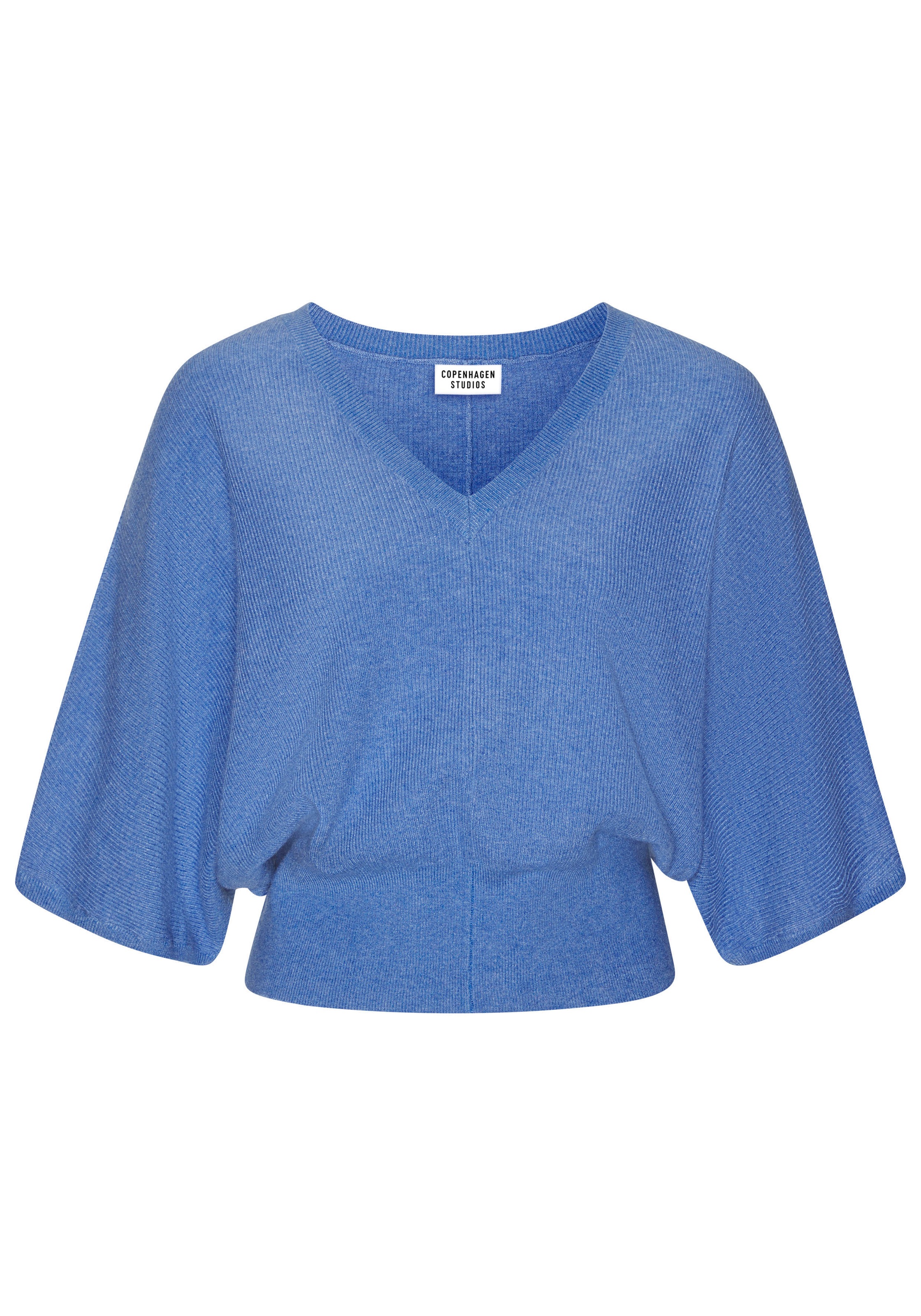 Copenhagen Studios Fledermausshirt aus hochwertiger, feiner Rippe, Loungewe günstig online kaufen