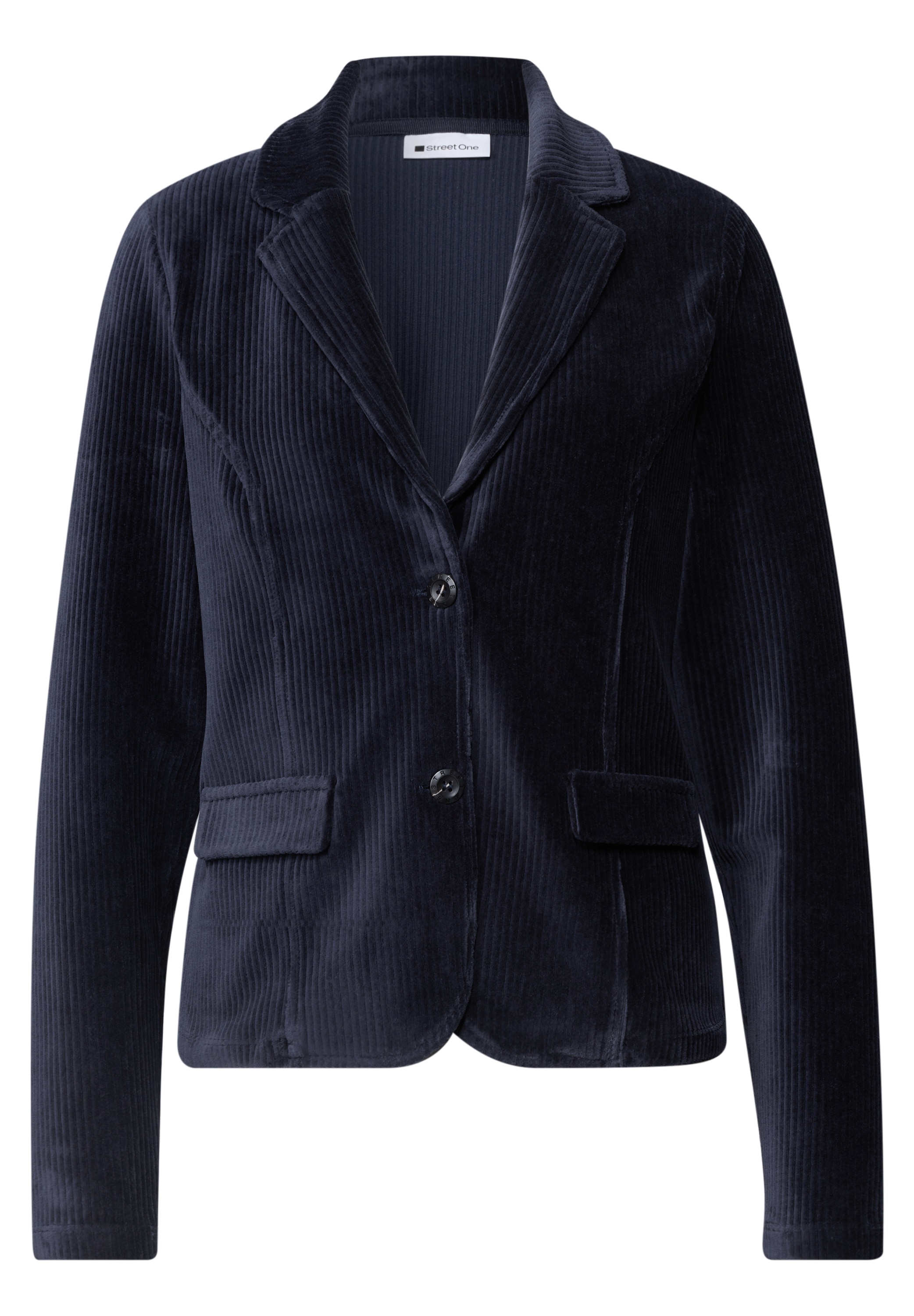 STREET ONE Jackenblazer Cord mit Reverskragen und Knöpfen