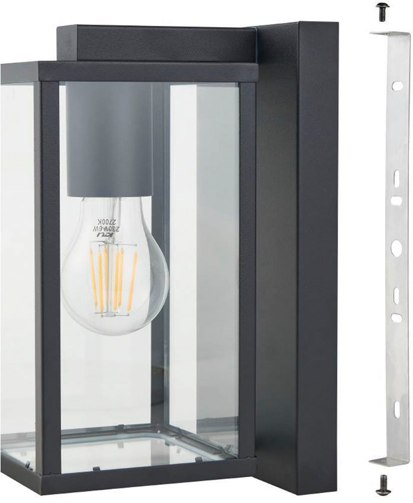 EGLO Deckenleuchte »BUDRONE« E27 1 Stk. Außenbeluchtung, Wandlampe außen, IP44, modern, ‎E27, 40W