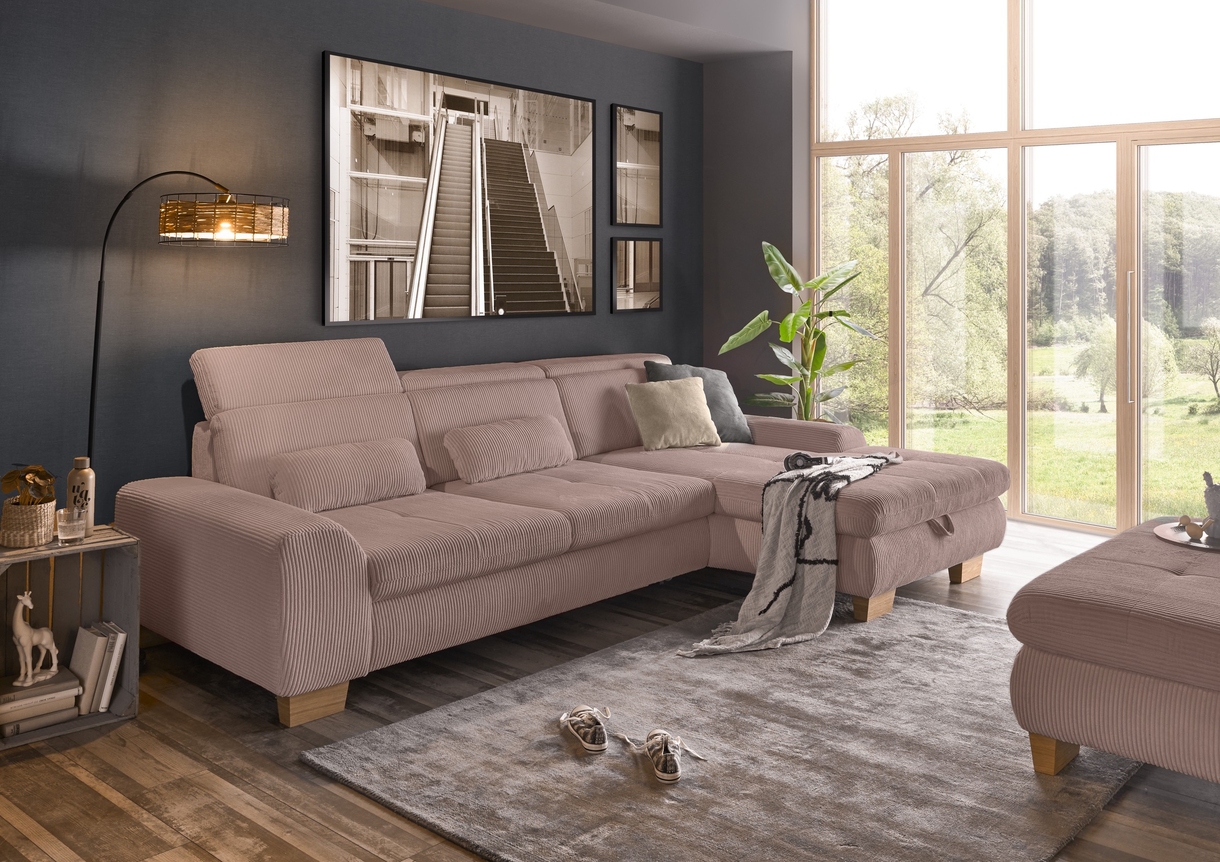 set one by Musterring Ecksofa "SO 3400 Sitzhöhe 47cm oder 49cm, Sitztiefe v günstig online kaufen