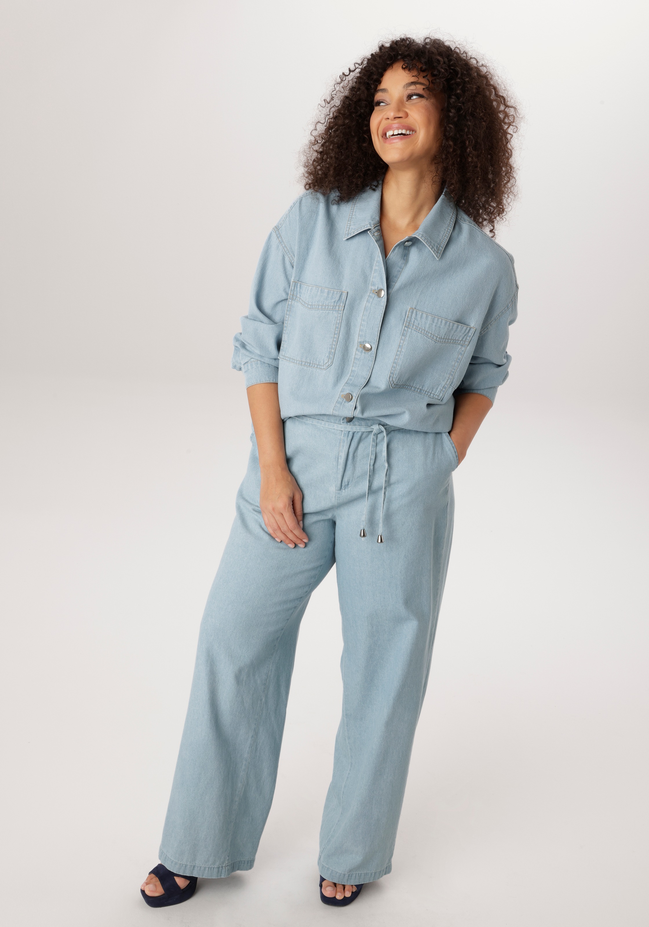 Aniston PLUS Jeansbluse großzügig geschnitten - NEUE KOLLEKTION