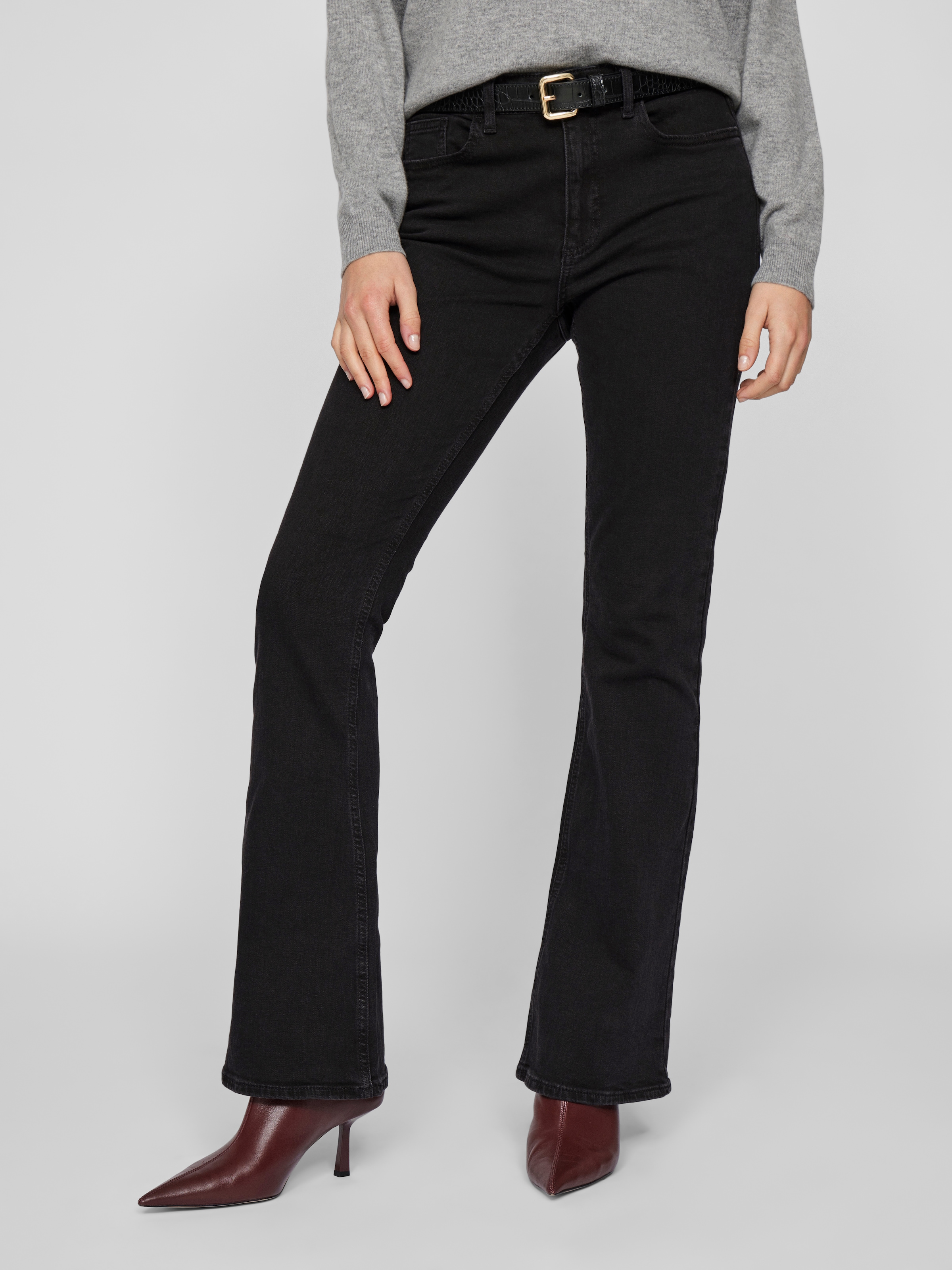 Vila Bootcut-Jeans "VIBETTY RW FLARED JEANS BLK OSC221-NOOS" günstig online kaufen
