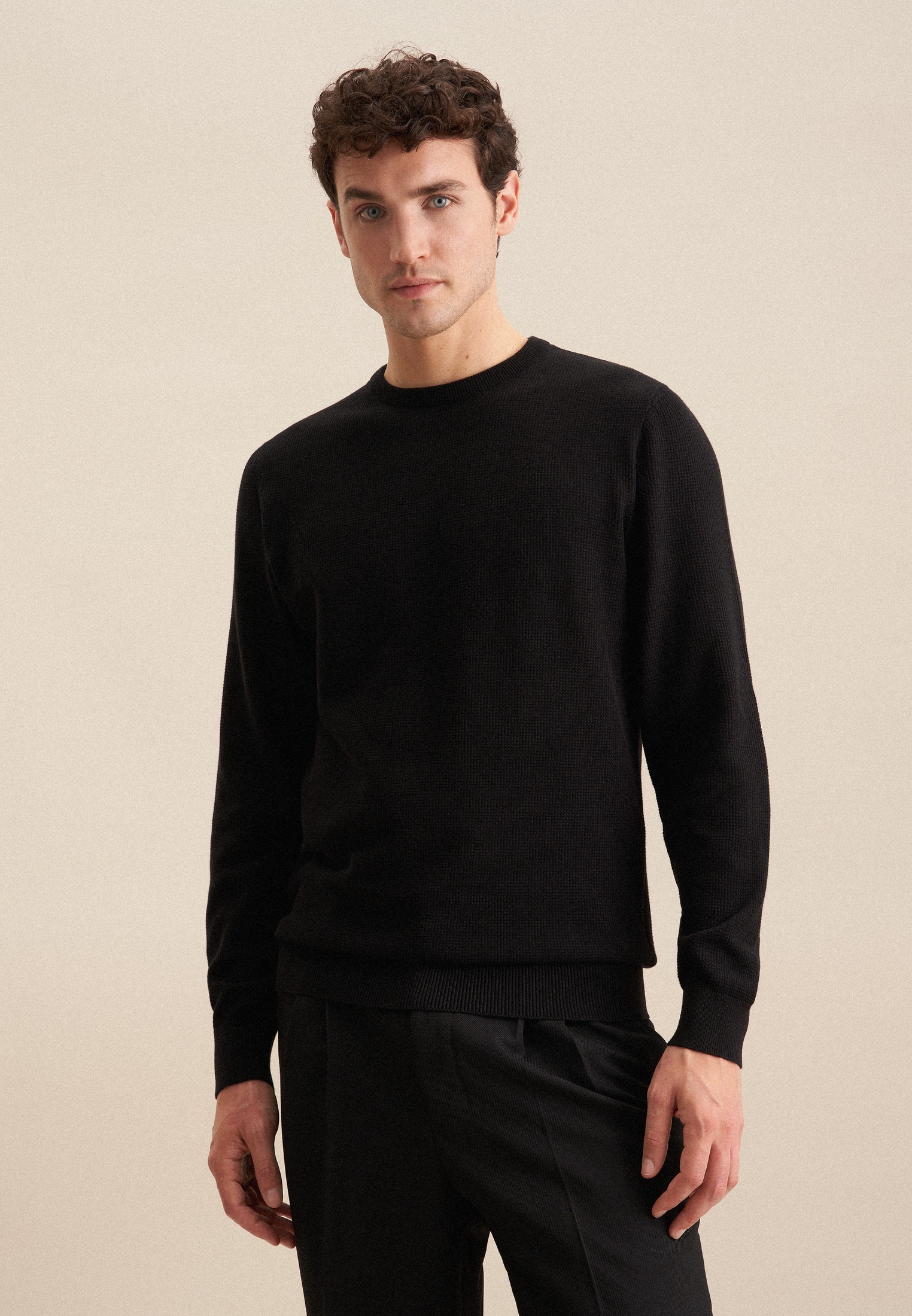 seidensticker Strickpullover "Schwarze Rose", 1/1 Rundhals günstig online kaufen