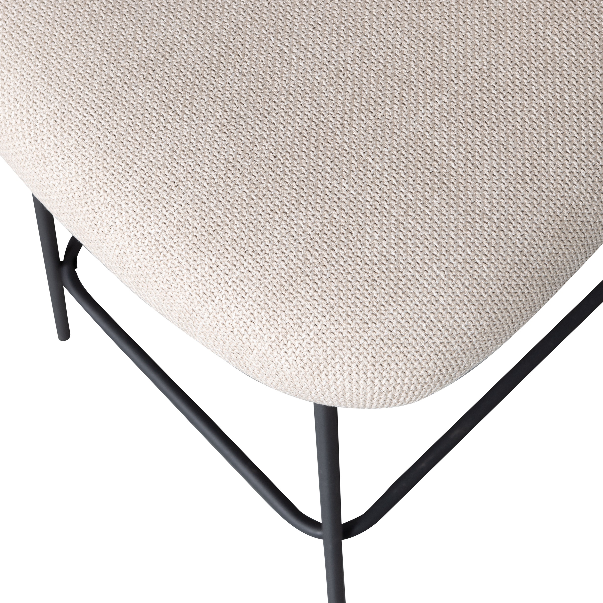 WOOOD Barhocker »Kjeld«, (2 St.), gepolstert mit gewebtem Stoff, Höhe 93 cm