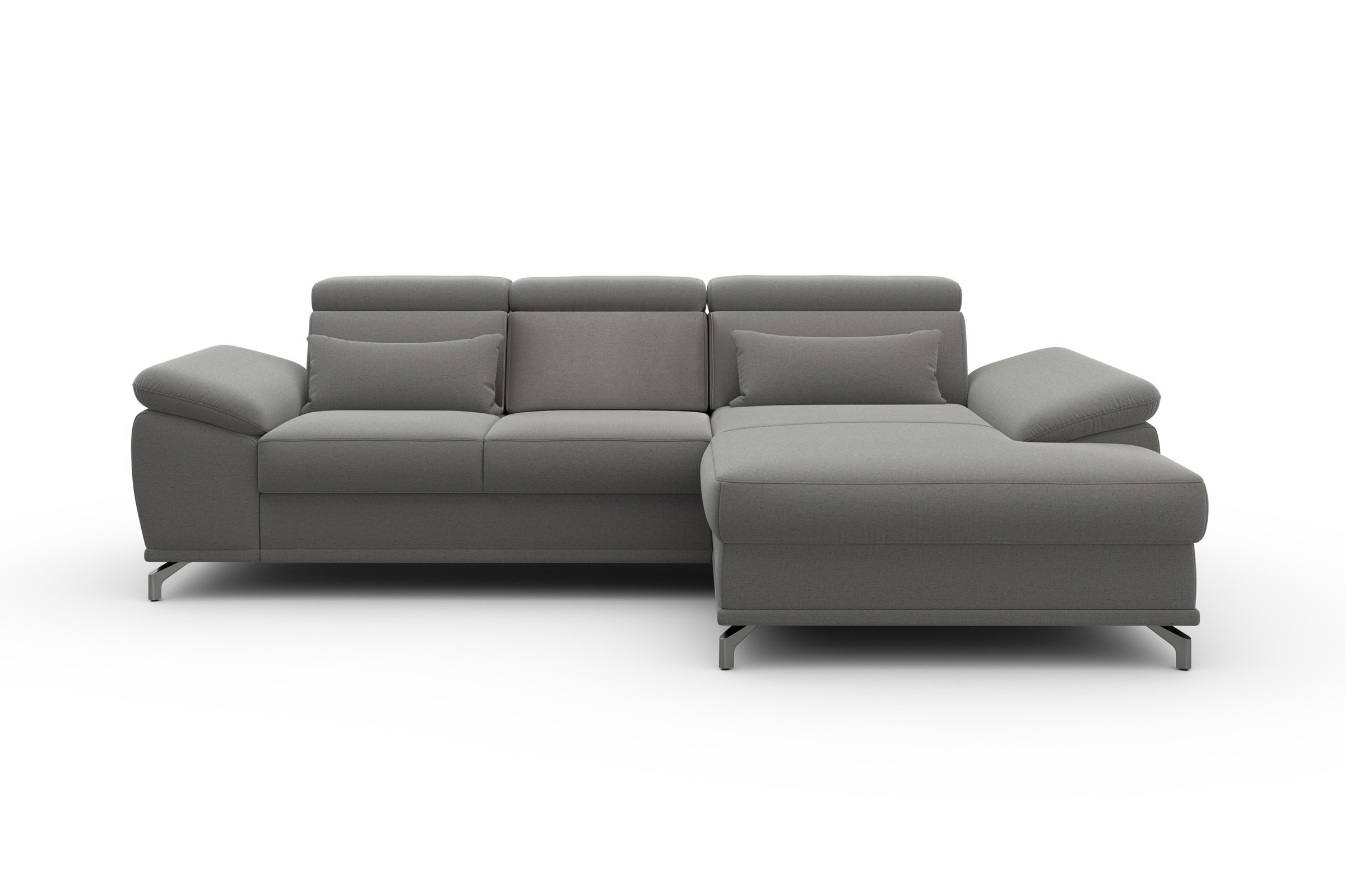 sit&more Ecksofa "Cabrio L-Form, B: 295 cm, mit Sitztiefen-, Arm- & Kopfteilverstellung" 2 Nierenkissen, Federkern, optional Schlaffunktion und Stauraum