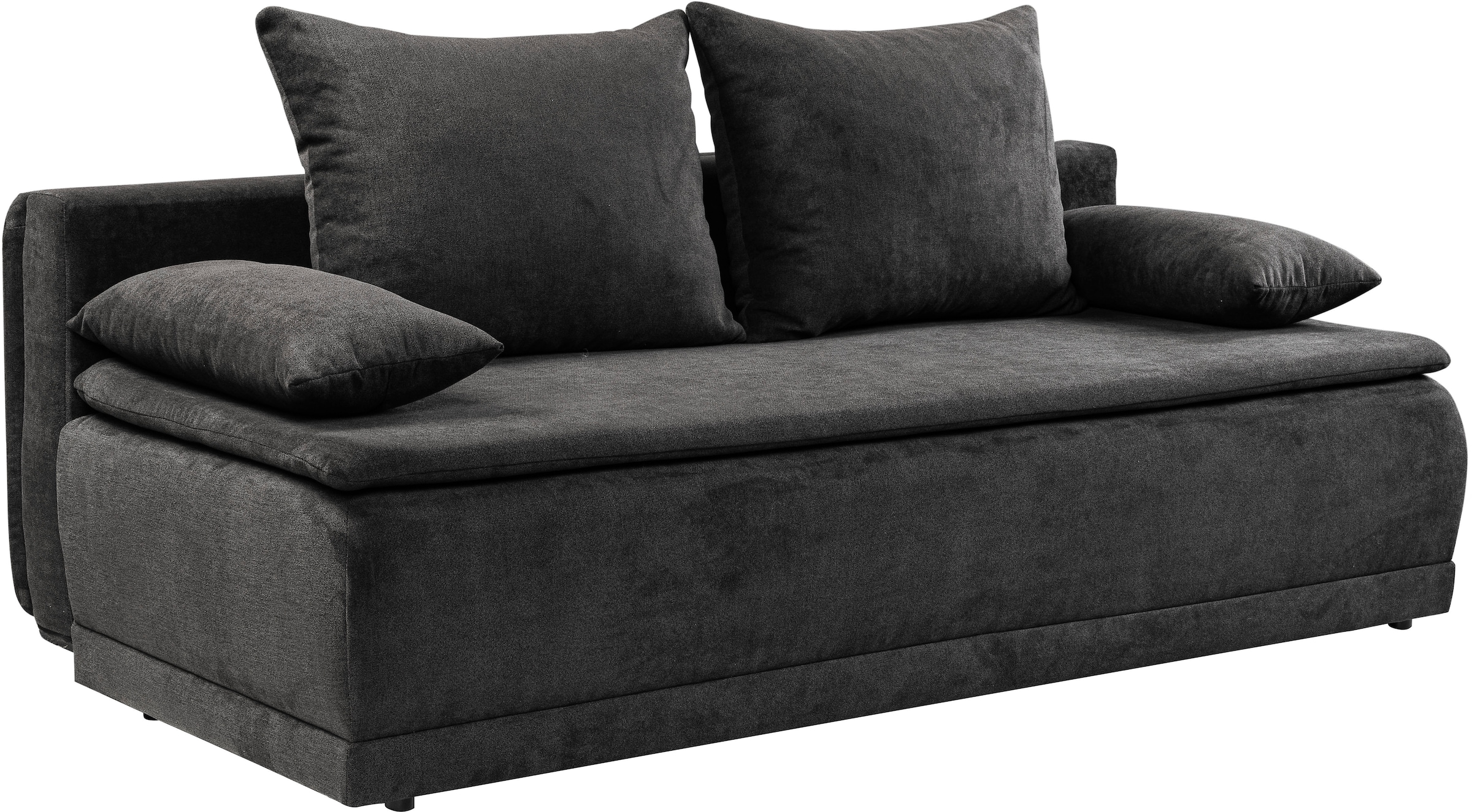 WERK2 Schlafsofa »Biggi 206 cm breit komfortabel & modern, Komfort Sitz- und Liegehöhe« Struktur weich, Schlaffunktion, Bettkasten
