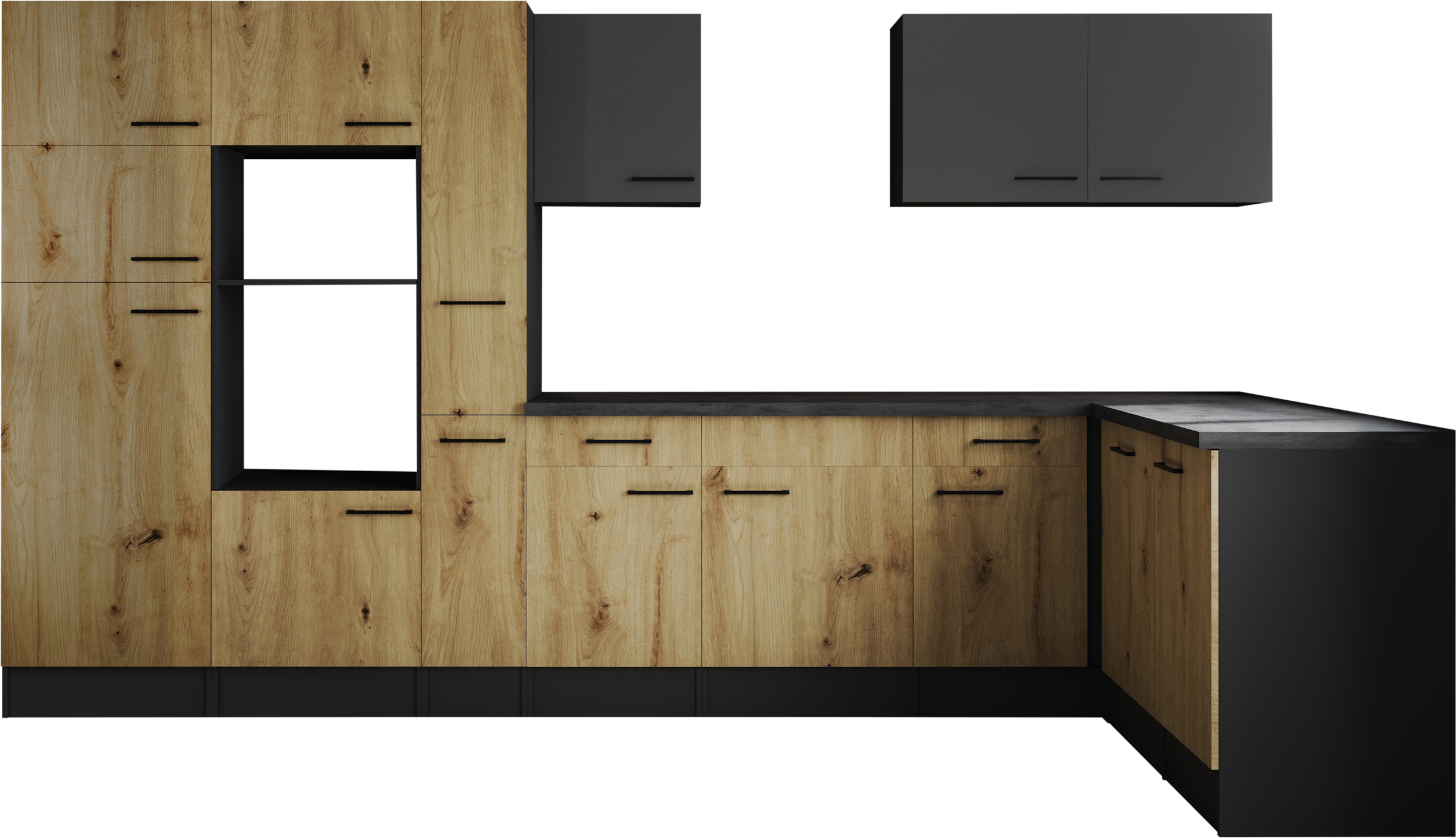 RESPEKTA Winkelküche "Oliver" Breite 370 cm, 90 cm Arbeitshöhe, in exklusiv günstig online kaufen