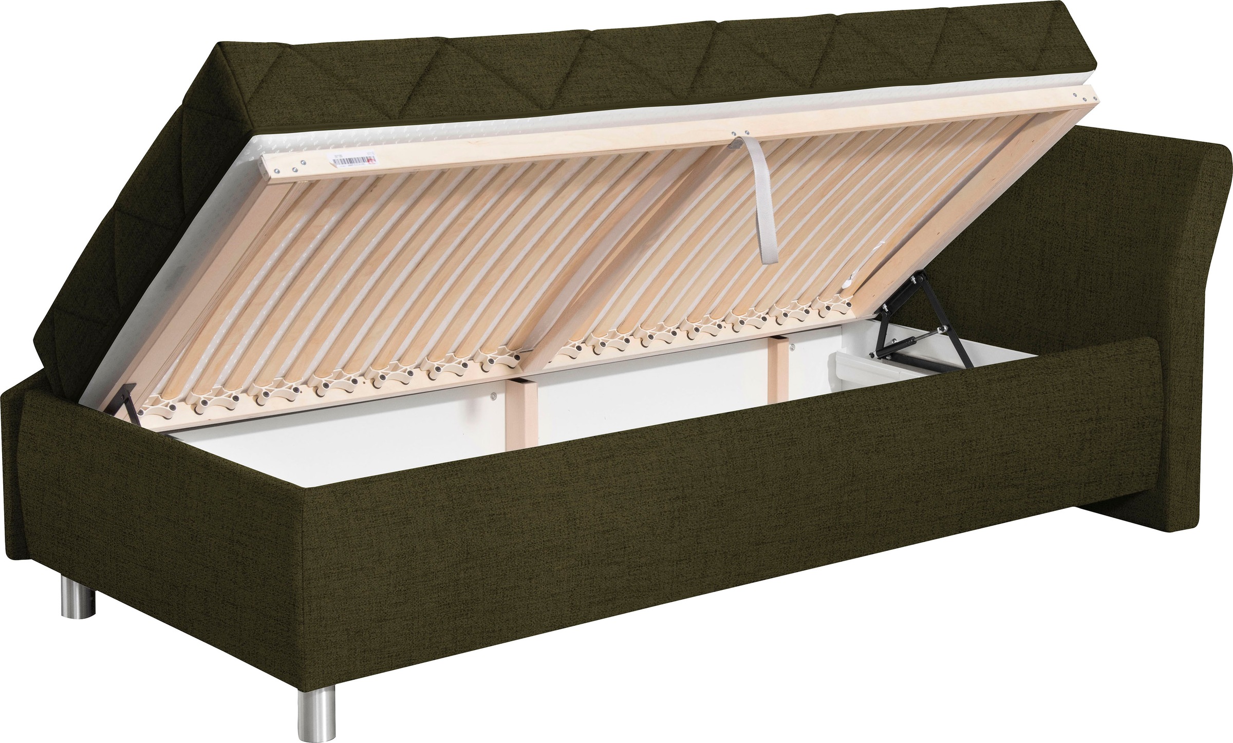alina Schlafsofa »Lindsay«, Bettkasten, Zierkissen-Set aus: 2 Stk. 40x40cm, 1 Stk. 30x30cm