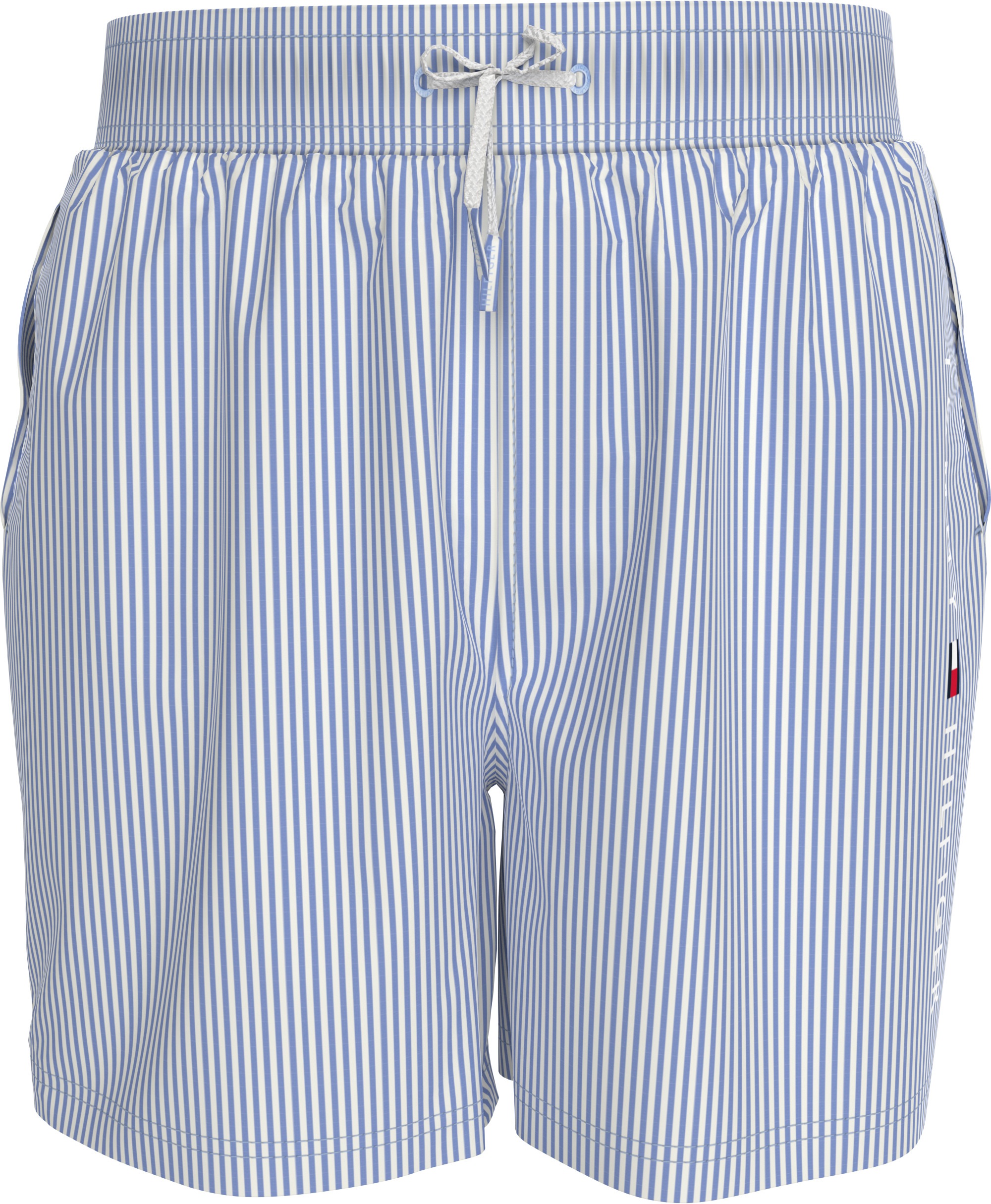 Tommy Hilfiger Swimwear Badeshorts »MEDIUM DRAWSTRING ITHACA«, mit Streifendesign, Logostickerei