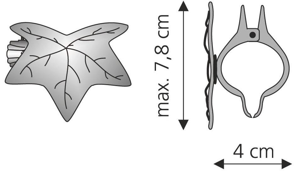 Liedeco Dekoklammer "Blatt" für Gardinen, Vorhänge günstig online kaufen