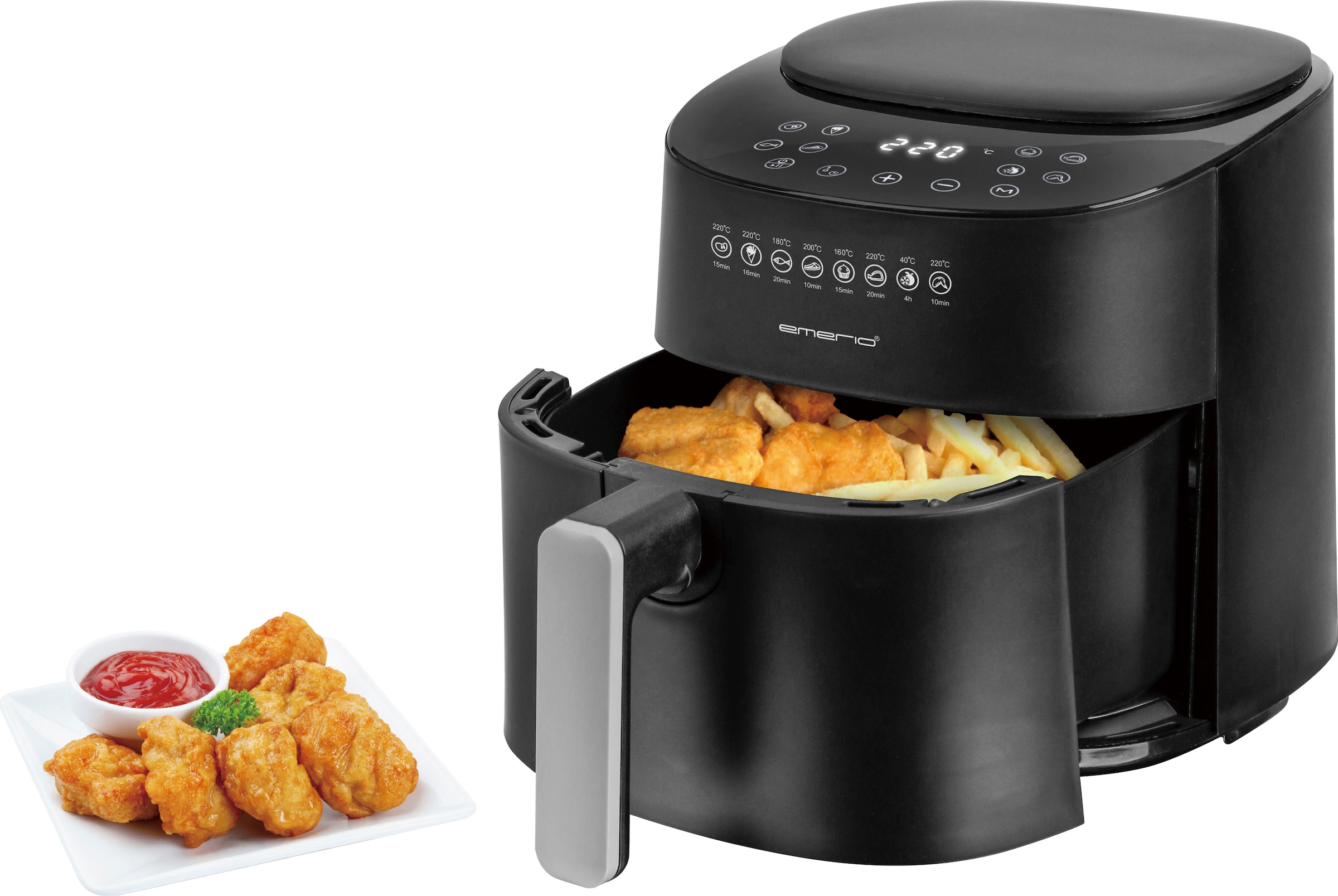 Emerio Heißluftfritteuse »AF-129369«, 1300 W, Fassungsvermögen 4,5 l
