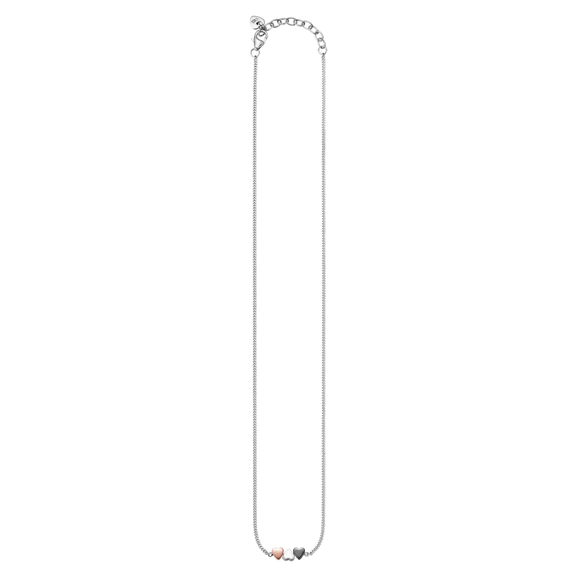 CAÏ Collierkettchen »925/- Sterling Silber tricolor Herz«