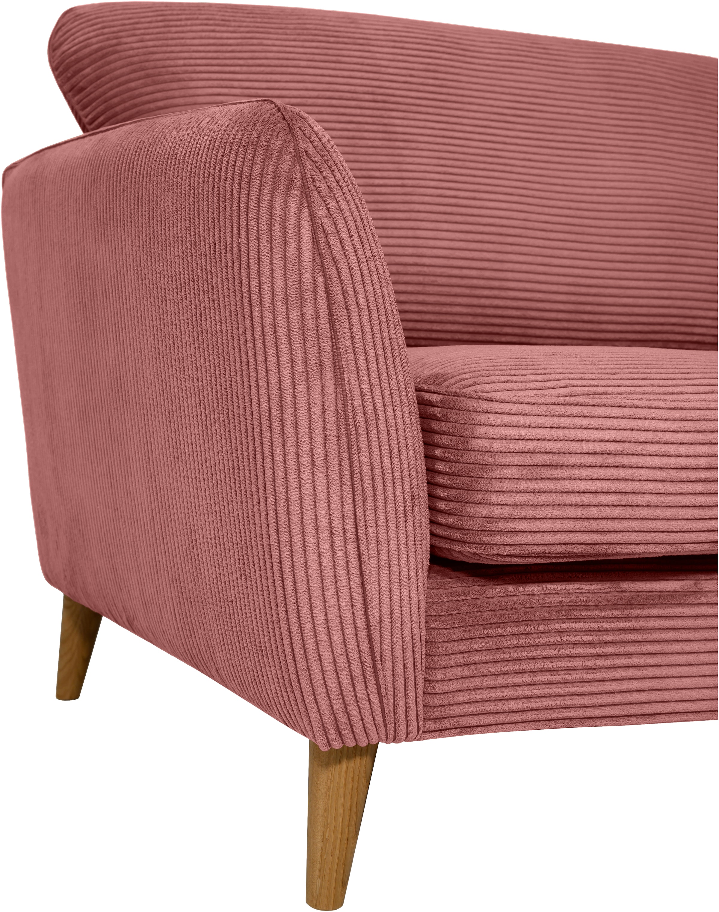 Home affaire 3-Sitzer »MARSEILLE Sofa 206 cm«, mit Massivholzbeinen aus Eiche, verschiedene Bezüge und Farbvarianten