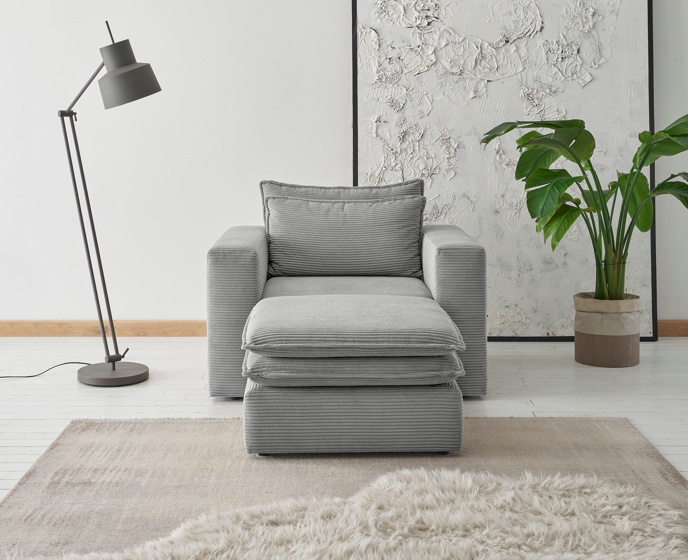 PLACES OF STYLE Sitzgruppe "PIAGGE" 2 Stk. tlg. Hochwertiger Cord, Sessel u günstig online kaufen