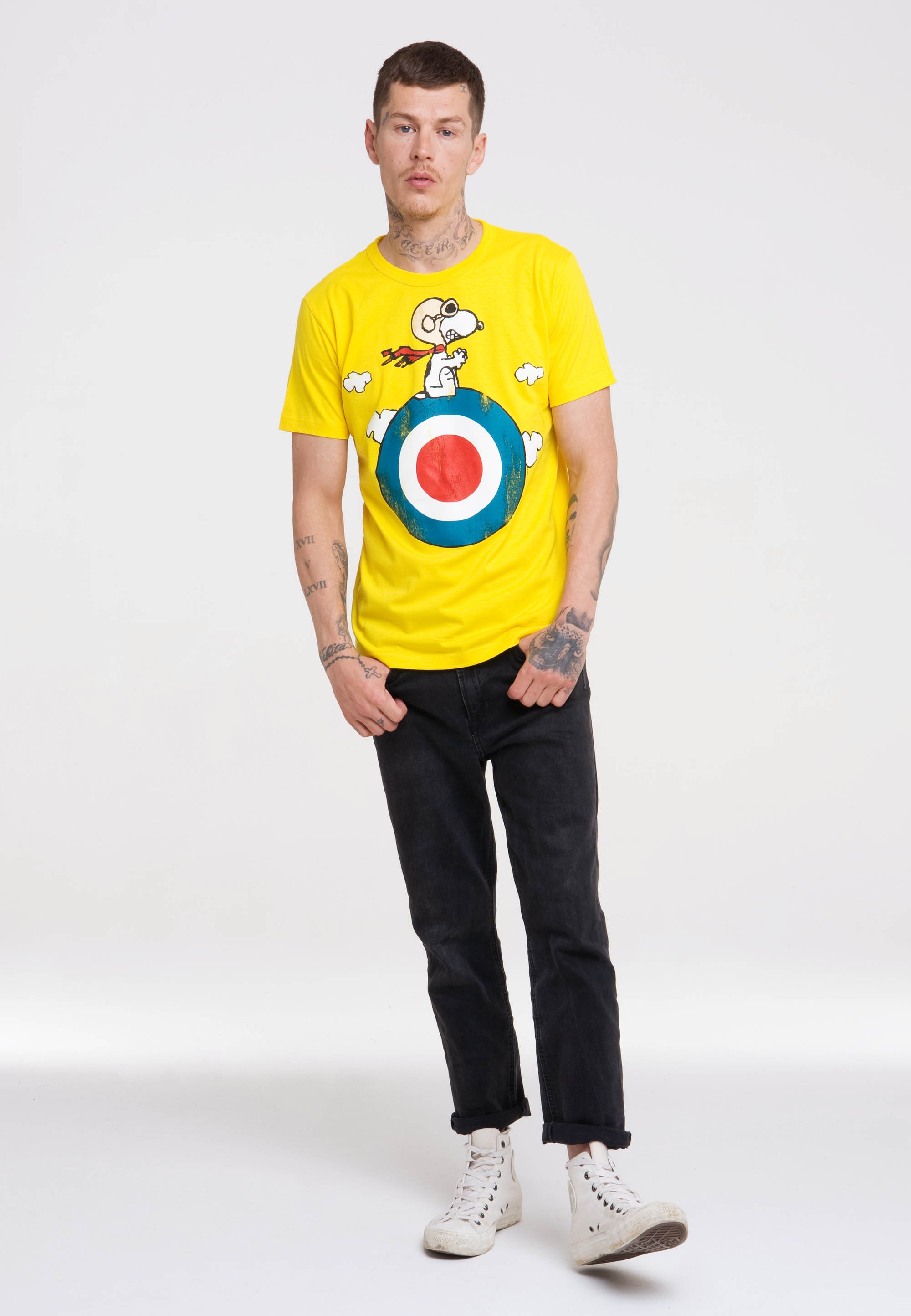 LOGOSHIRT T-Shirt »Peanuts - Snoopy Pilot«, mit lizenziertem Print