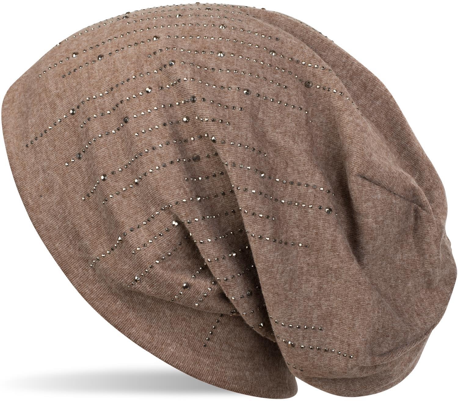styleBREAKER Beanie "Beanie mit Strass Streifen" 1 Stk.