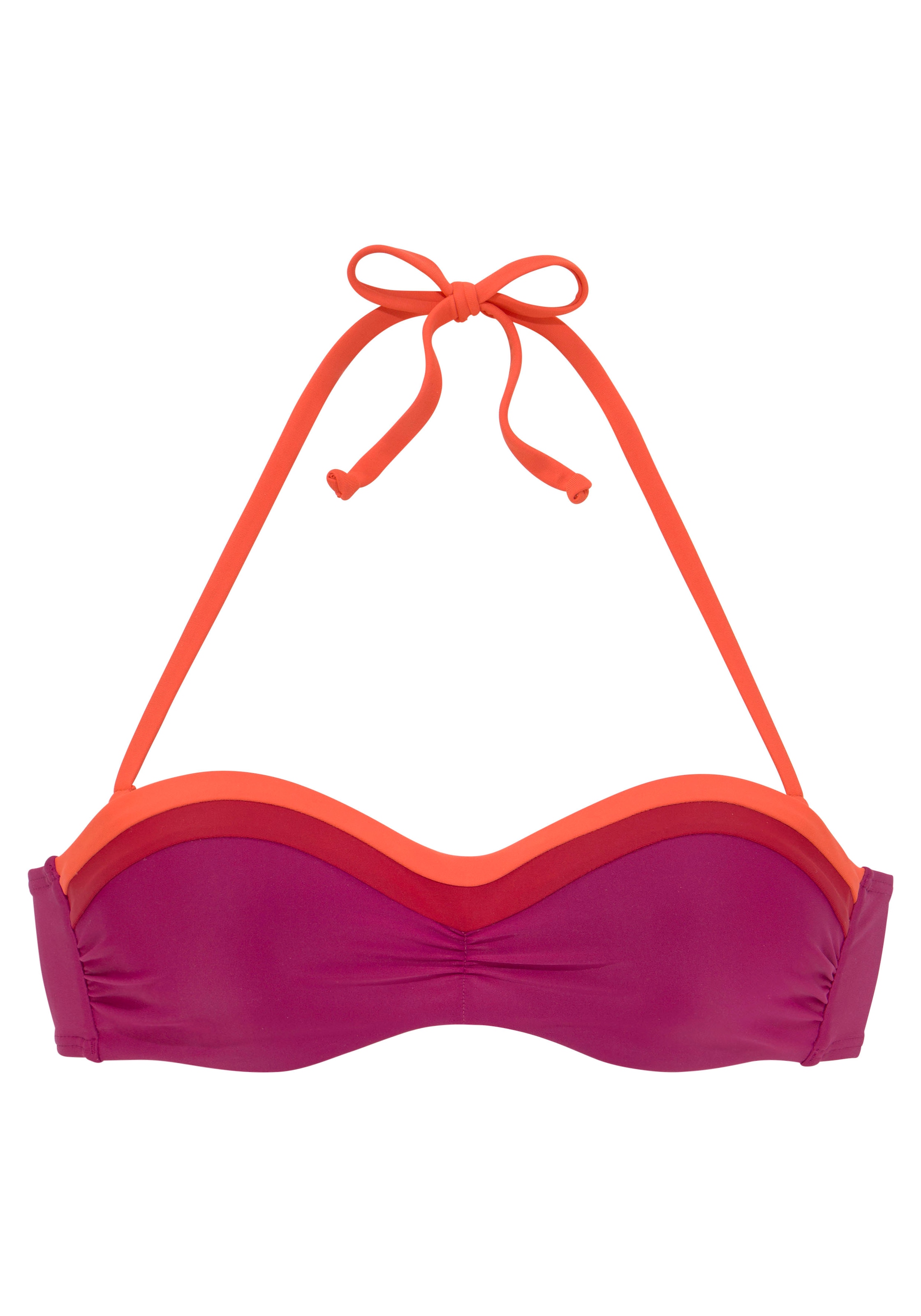 s.Oliver Bügel-Bandeau-Bikini-Top "Yella", mit kontrastfarbenen Details