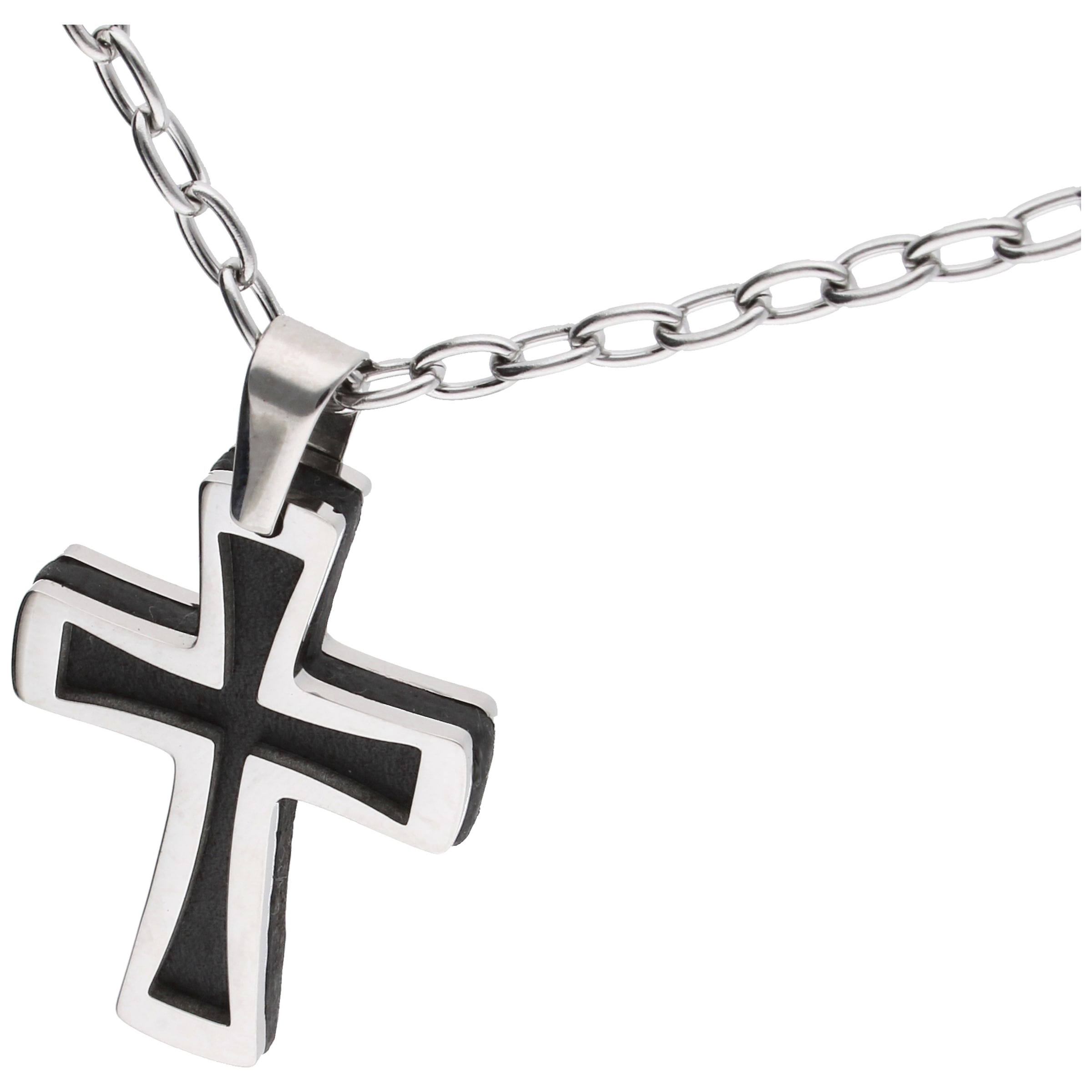 Kreuzkette »mit Kreuzanhänger, Edelstahl«