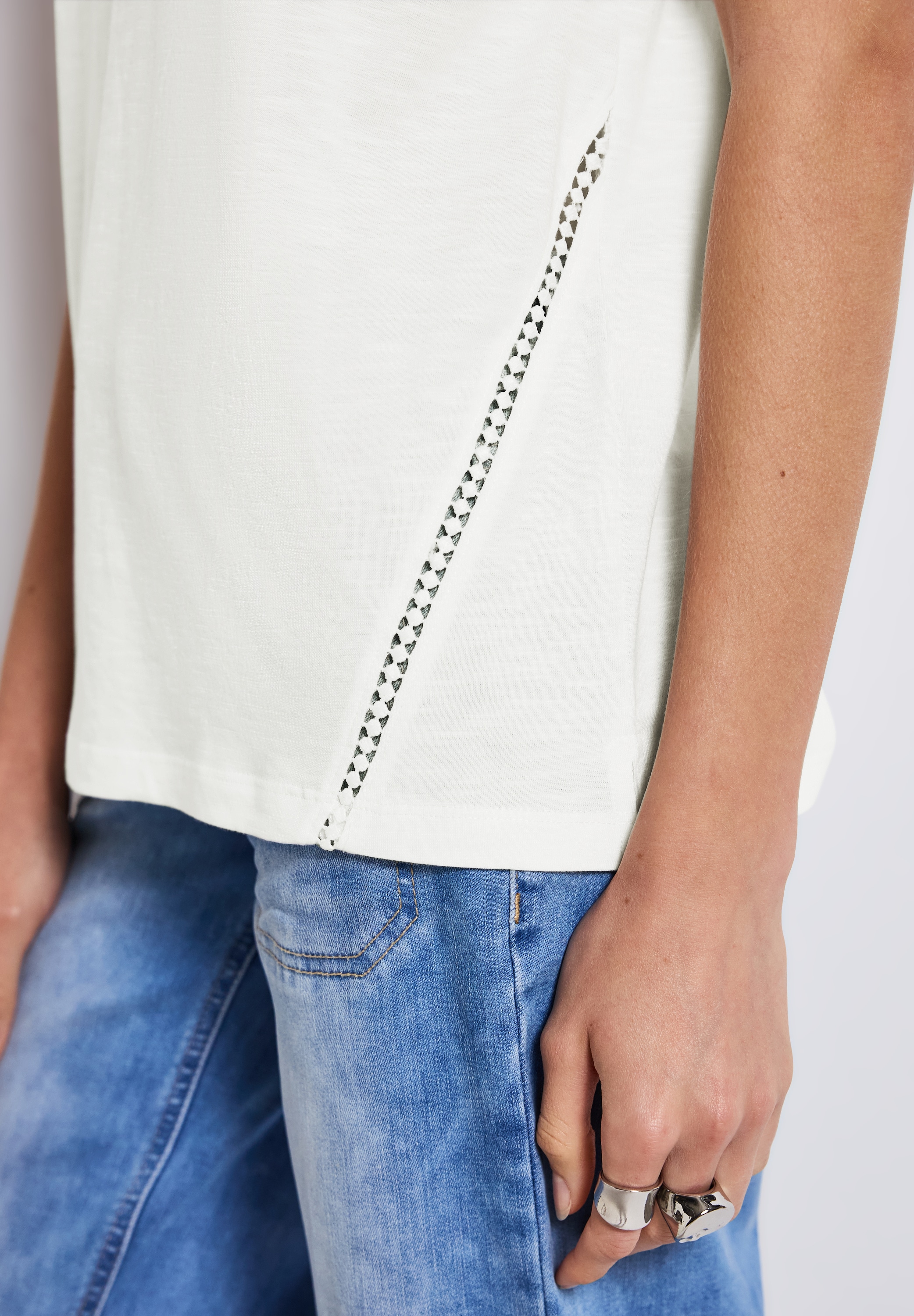 STREET ONE Shirttop, mit Häkeldetails