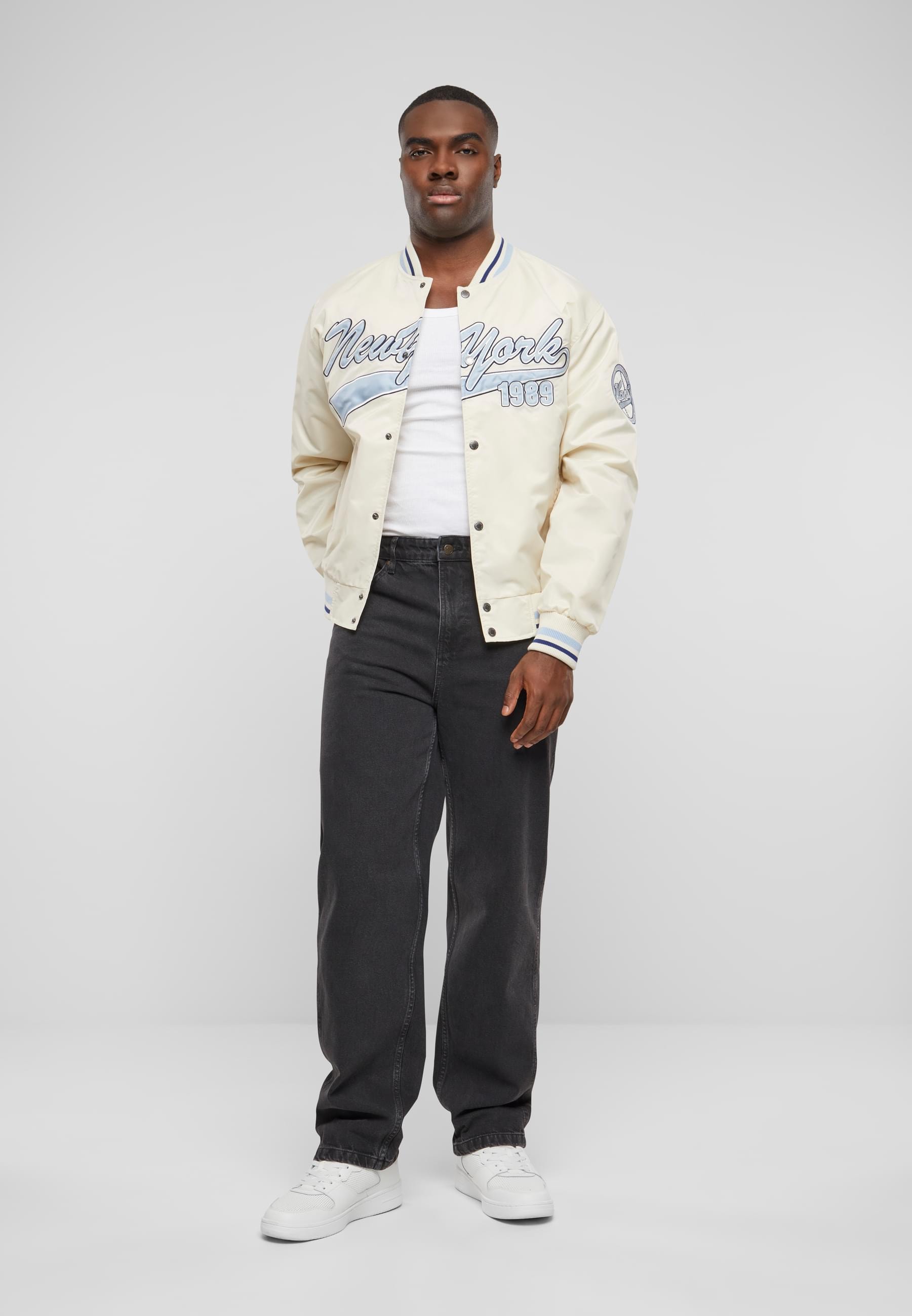 Karl Kani Allwetterjacke »Karl Kani Herren KU242-011-1 Varsity Bowling Jacket«, (1 St.), ohne Kapuze