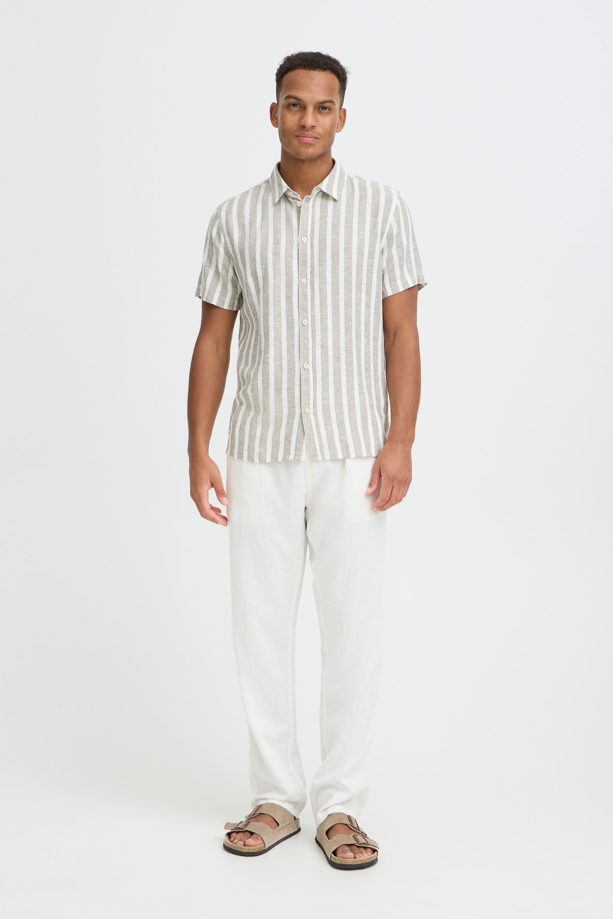 Thumbnail - Blend Leinenhose "BHLikas" Stylische Chino-Leinenhose mit elastischem Bund