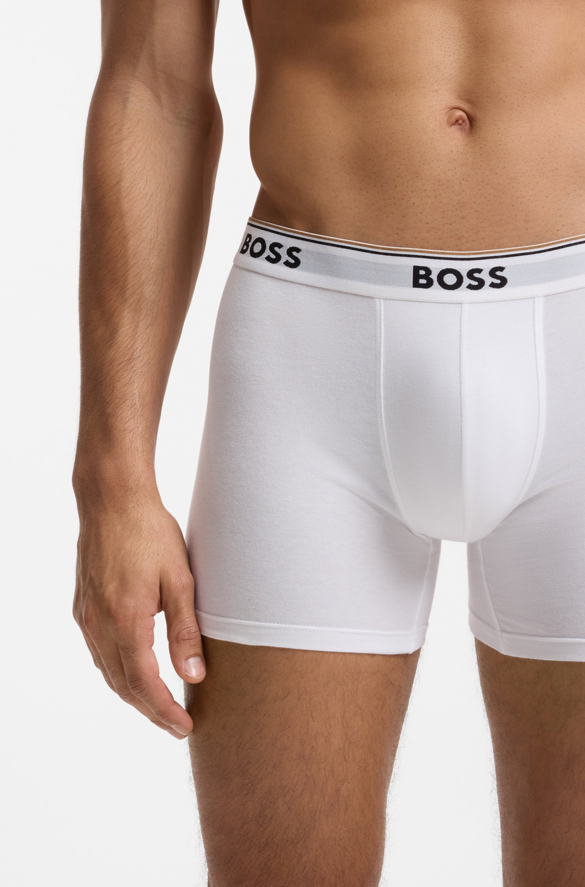 BOSS »Boxer 3 PACK« mit farblich passendem Webbund